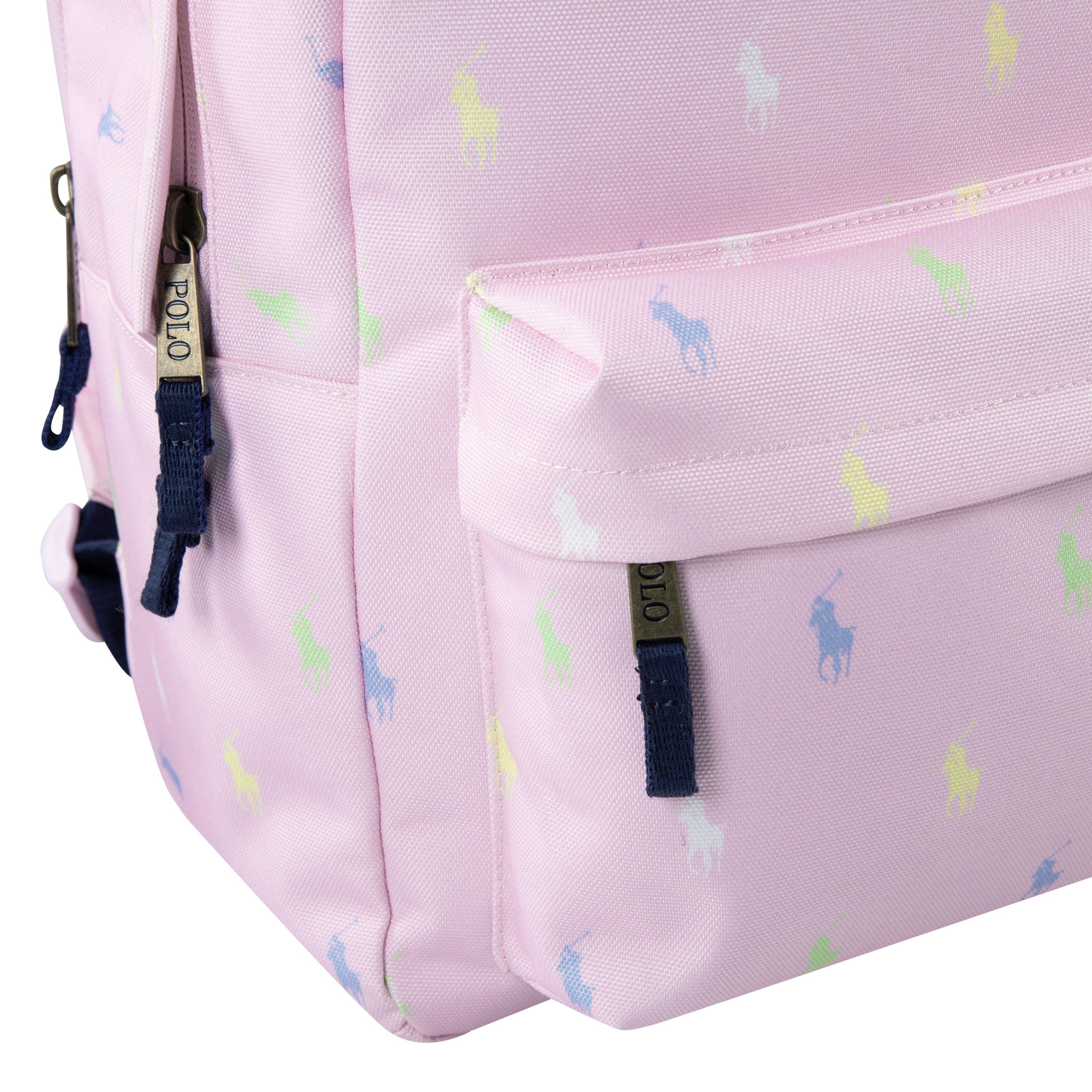 Polo Ralph Lauren Allover Logo Printed Pink Backpack