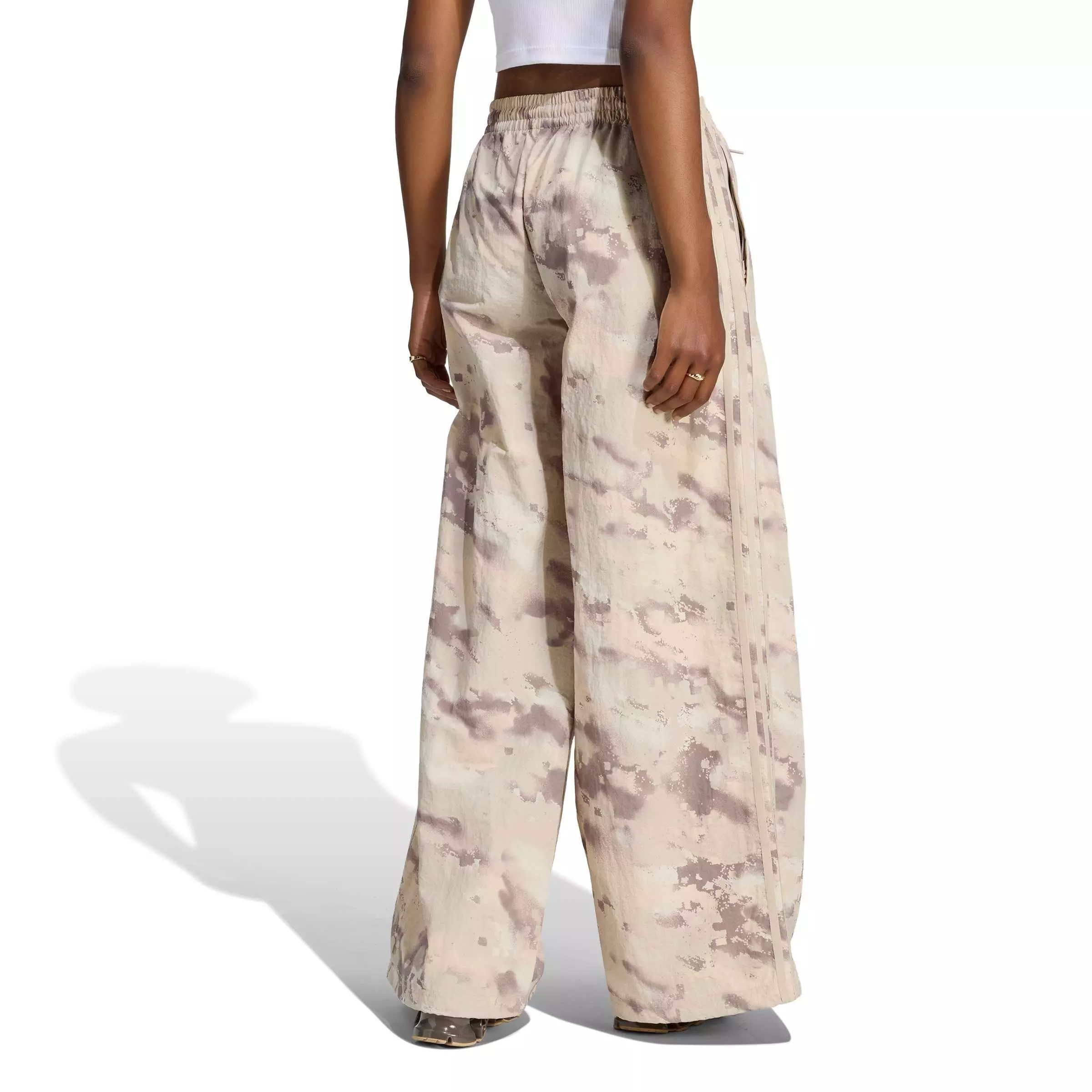 adidas Originals Women's Camouflage Adilenium Track Pant - Beige/White/Brown - BEIGE/WHITE/BROWN