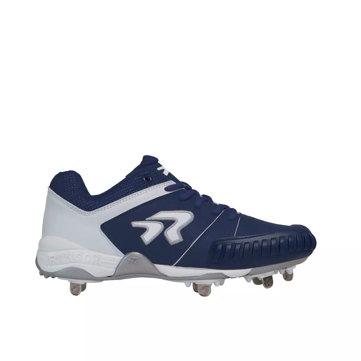 RIP-IT Ringor Flite "Navy/White" Women's Softball Cleat with Spikes and Pitching Toe - NAVY/WHITE