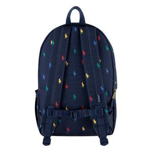 Polo Ralph Lauren Allover Logo Printed Backpack -Navy