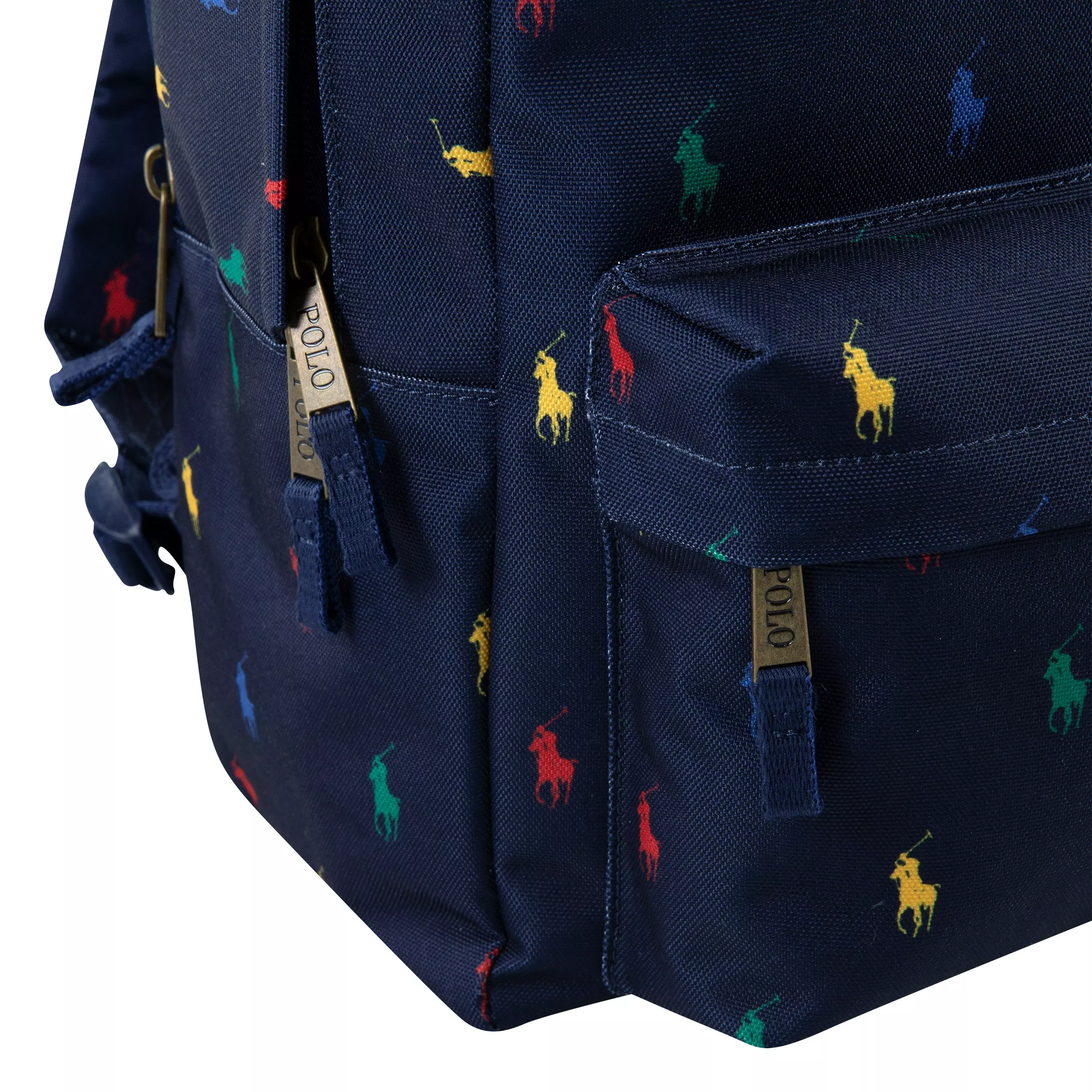Polo Ralph Lauren Allover Logo Printed Backpack -Navy - NAVY