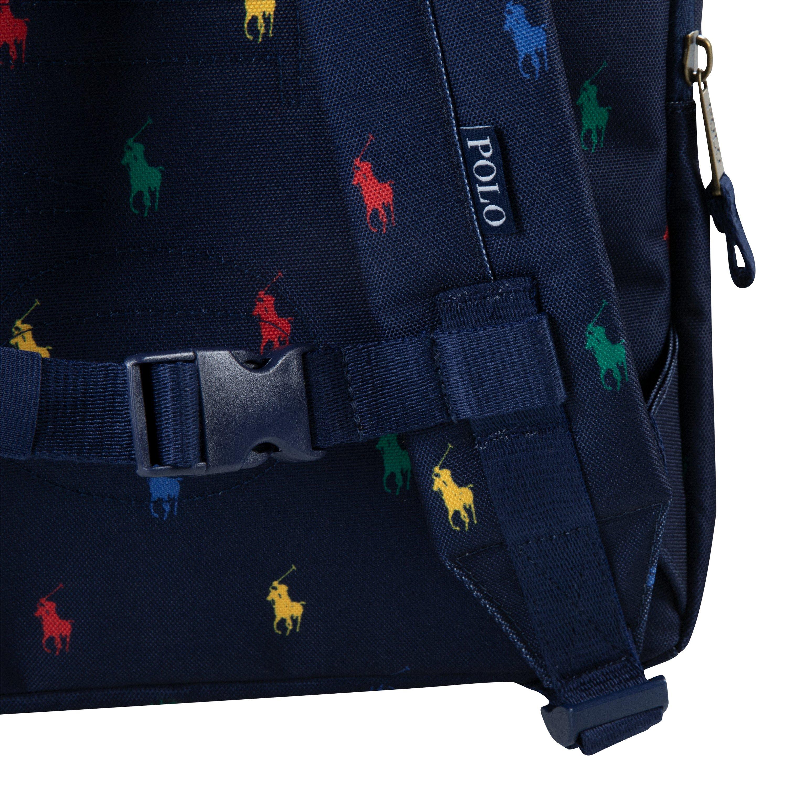 Polo Ralph Lauren Allover Logo Printed Navy Backpack