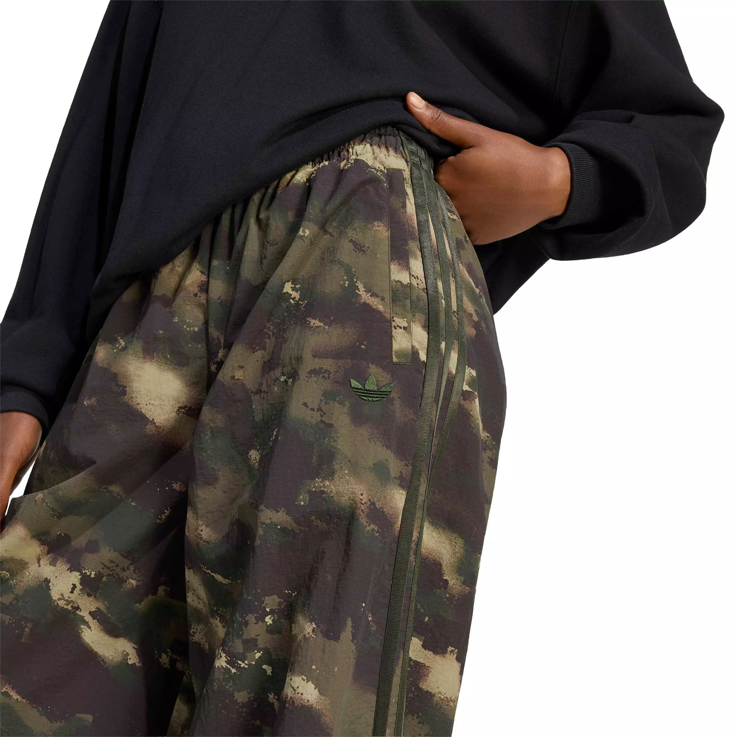 adidas Originals Women's Camouflage Adilenium Track Pant - Green/Brown - GREEN/BROWN