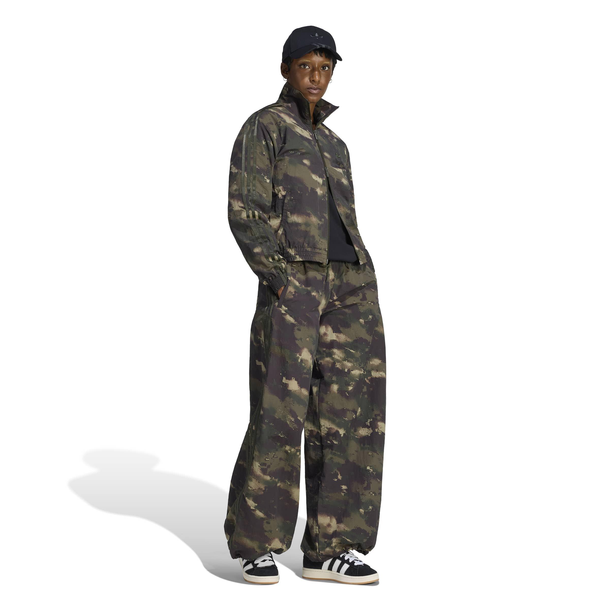 adidas Originals Women's Camouflage Adilenium Track Pant - Green/Brown - GREEN/BROWN