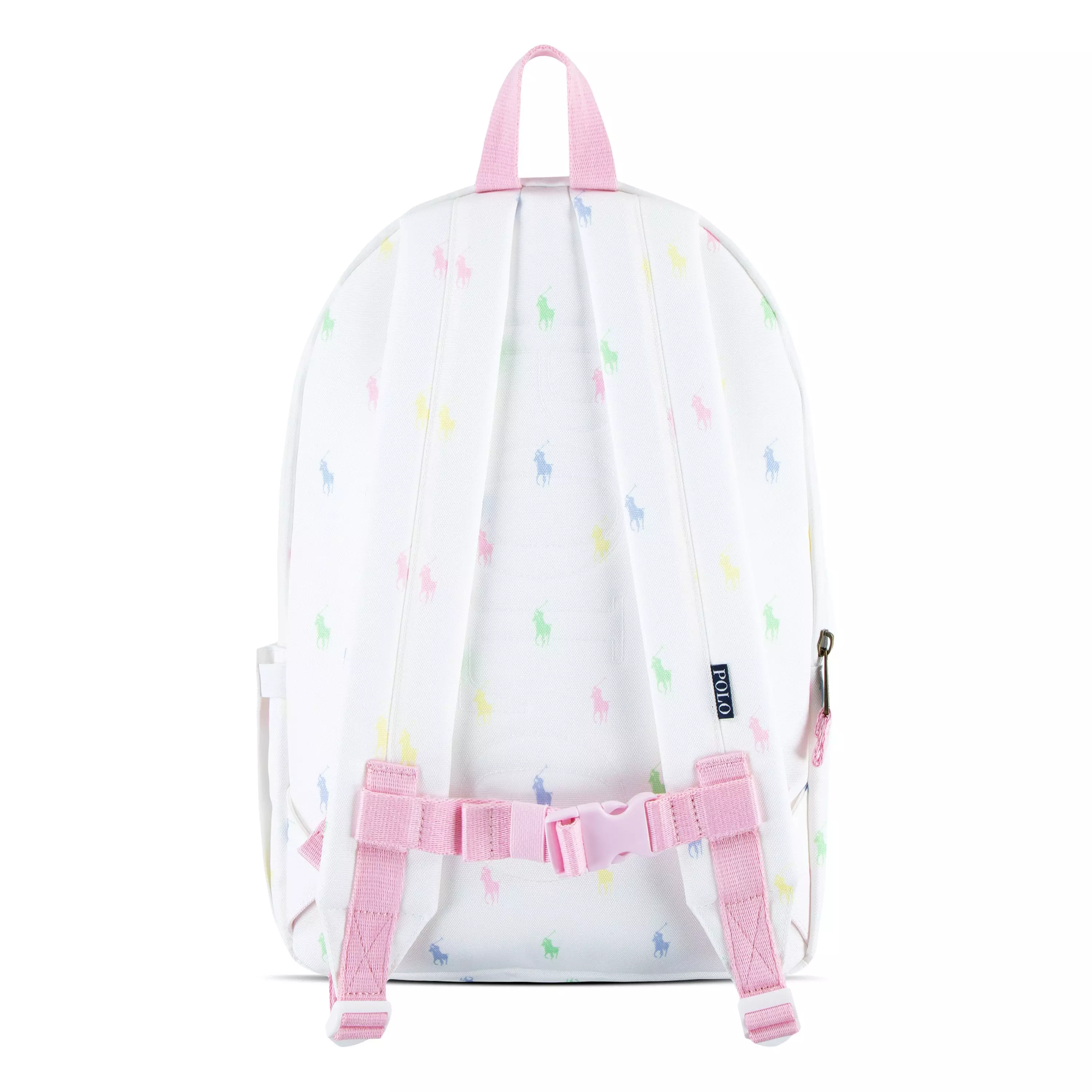 Polo Ralph Lauren Allover Logo Printed Backpack -White - WHITE