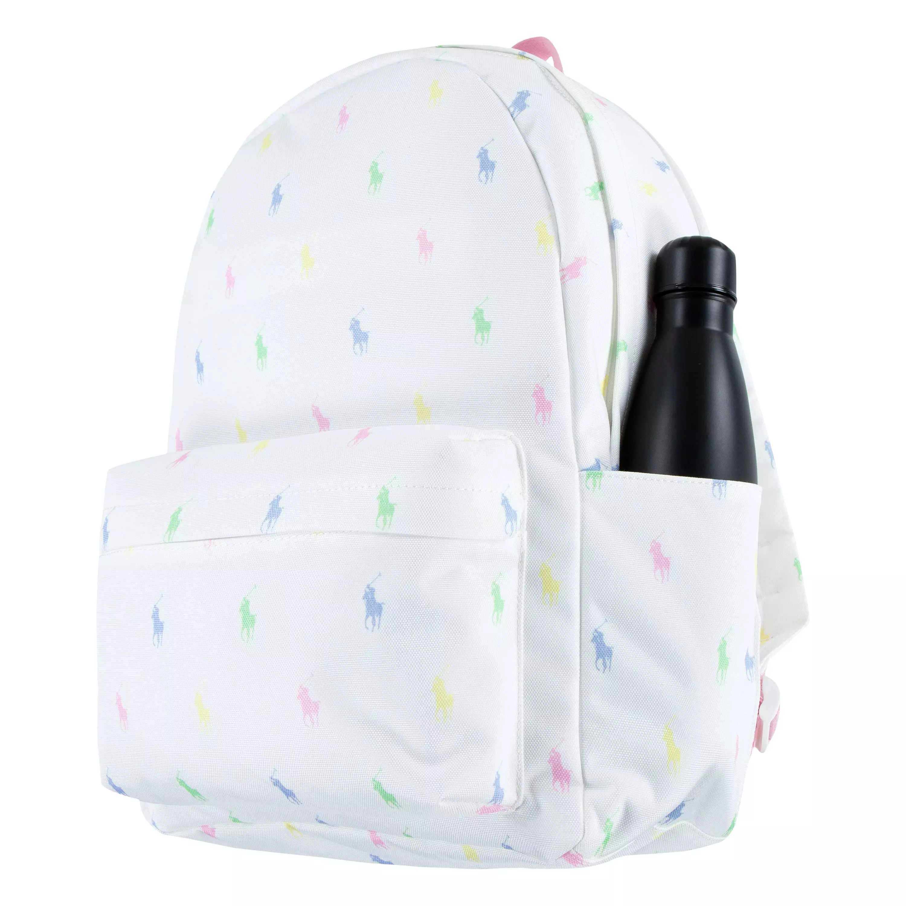 Polo Ralph Lauren Allover Logo Printed Backpack -White - WHITE
