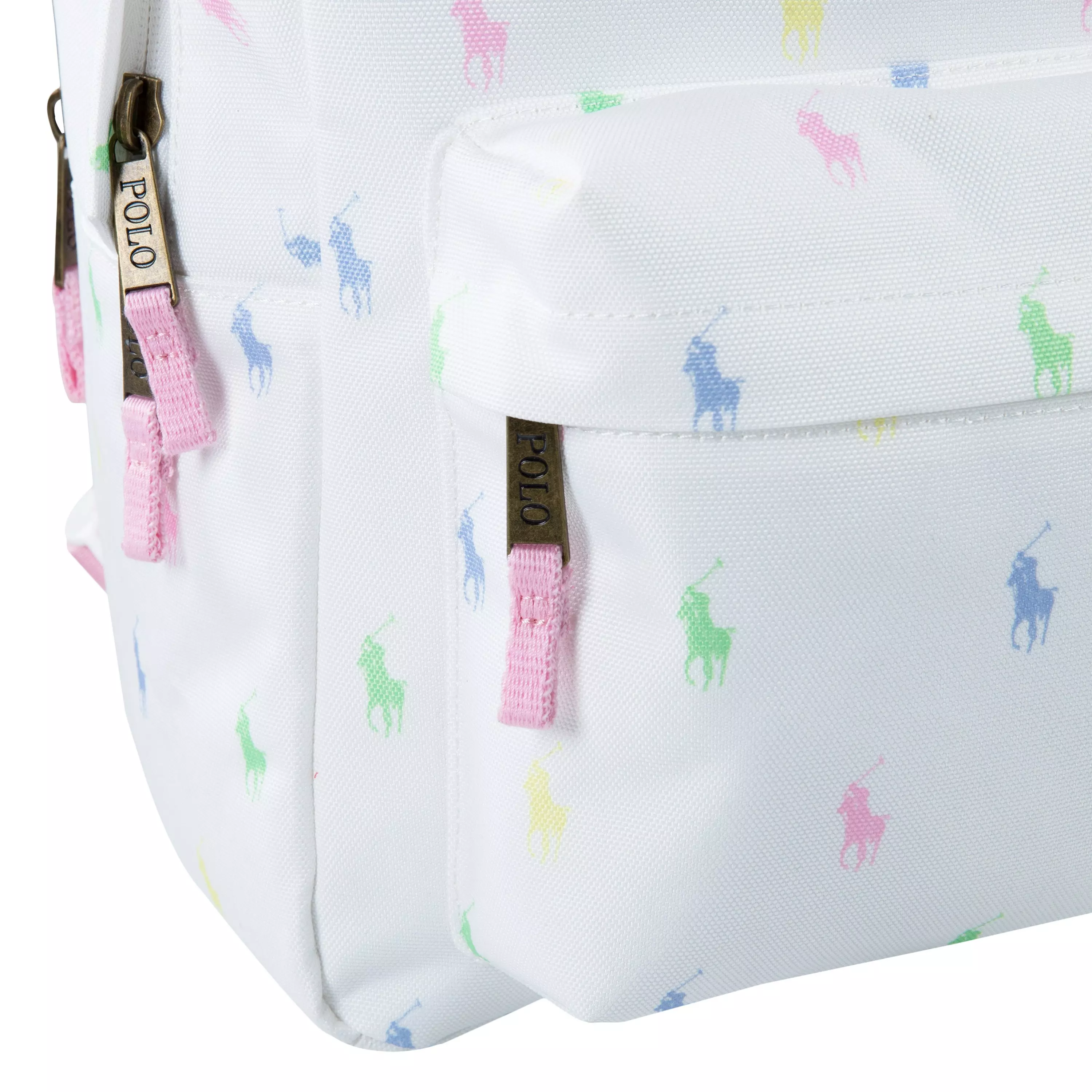 Polo Ralph Lauren Allover Logo Printed Backpack -White - WHITE