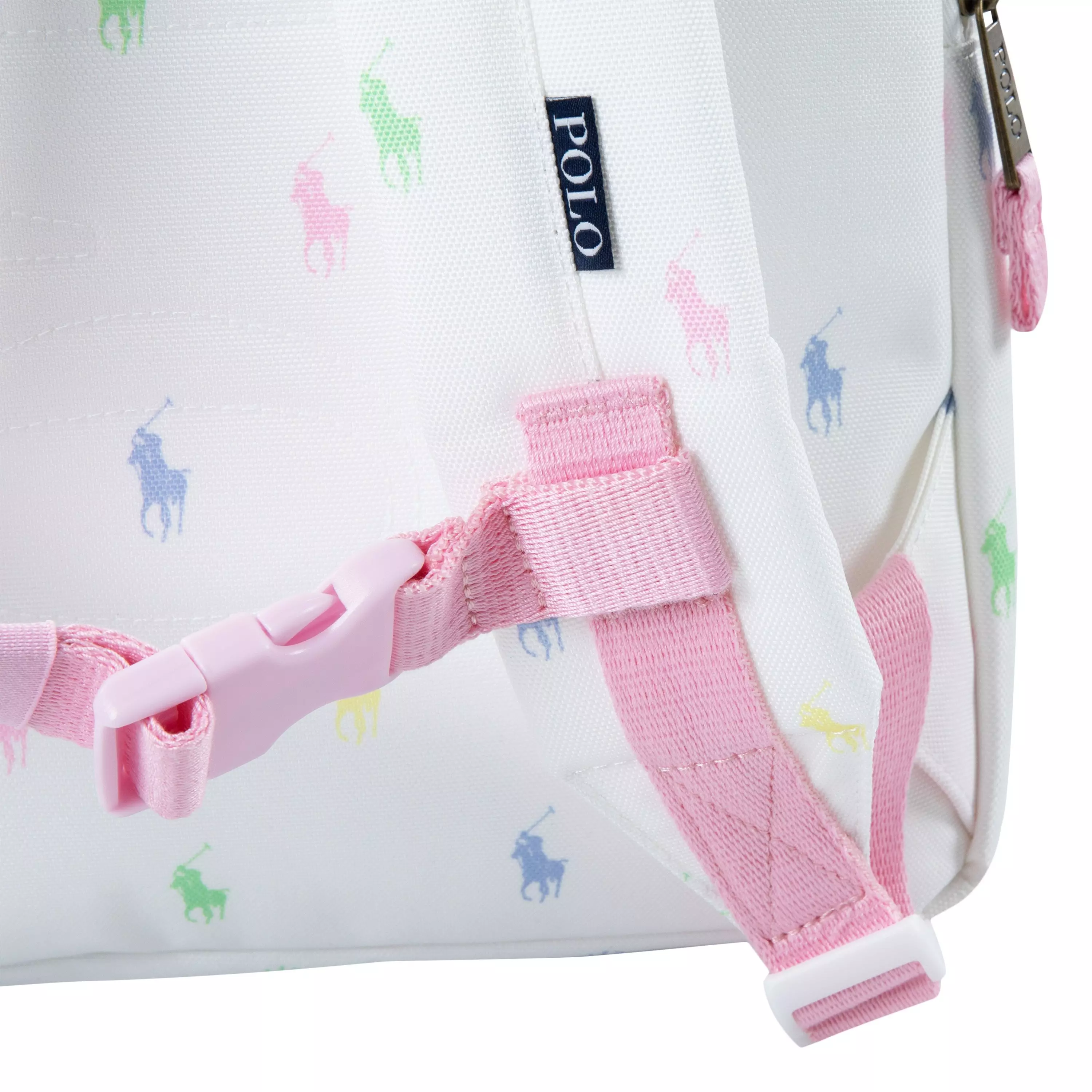 Polo Ralph Lauren Allover Logo Printed Backpack - White - WHITE