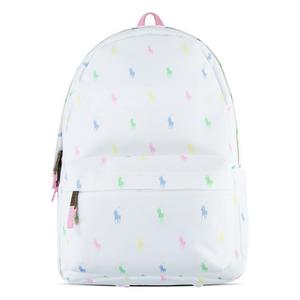 Polo Ralph Lauren Allover Logo Printed Backpack -White