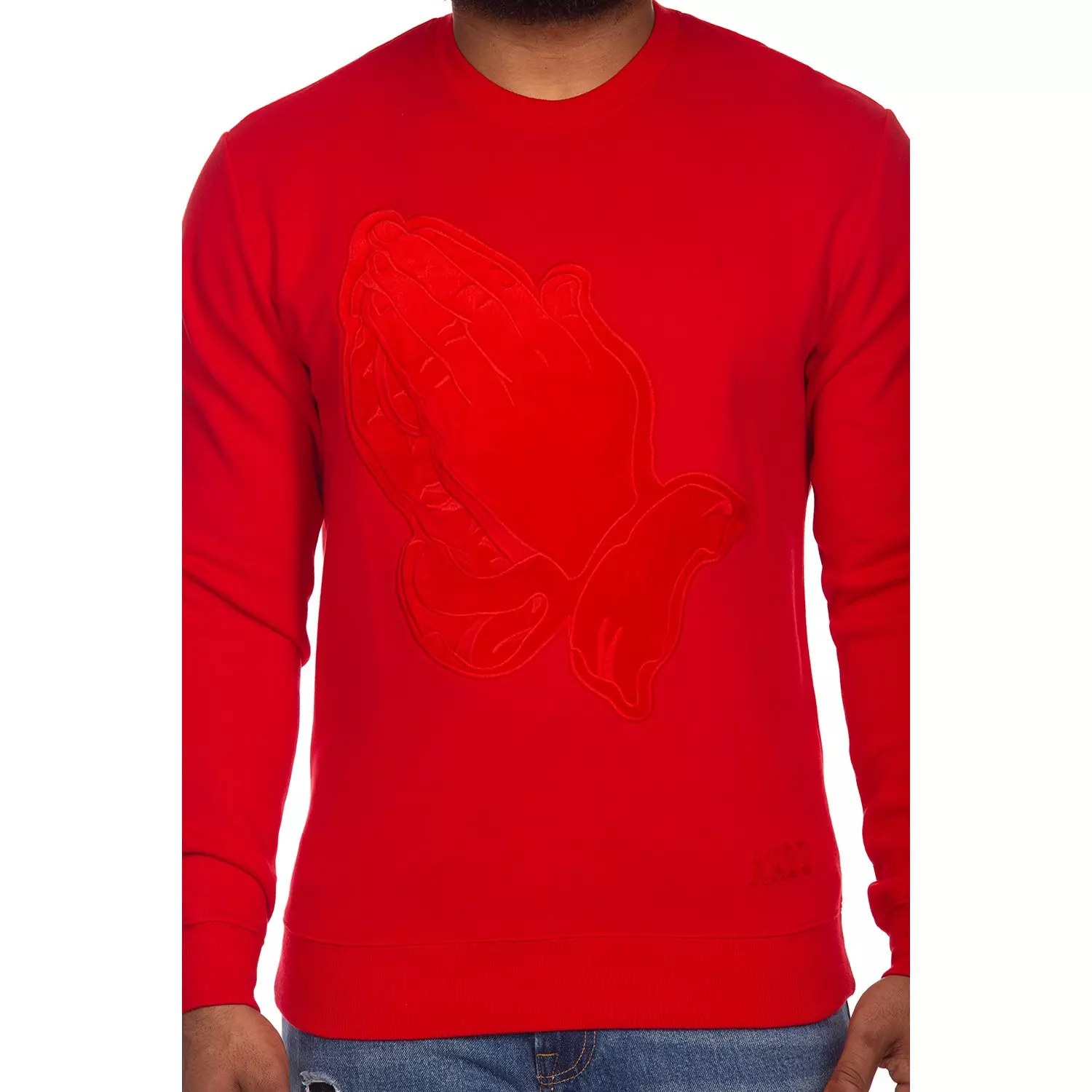 AKOO Men's Prey or Pray Fleece Sweatshirt-Red - RED