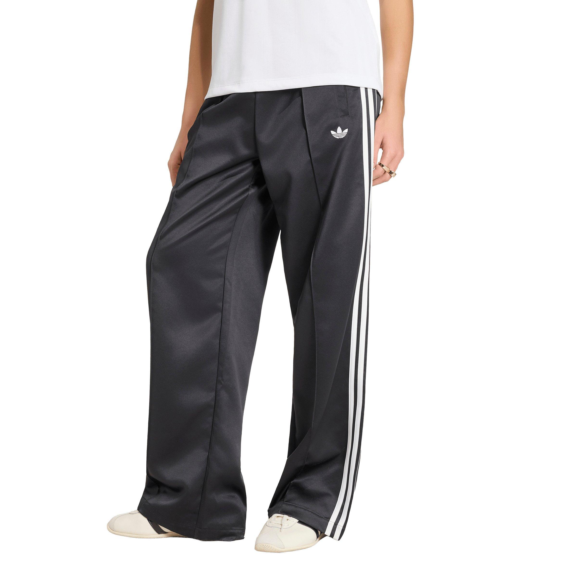 adidas Originals Women's Satin SST Loose Track Pant - Black/White - BLACK/WHITE