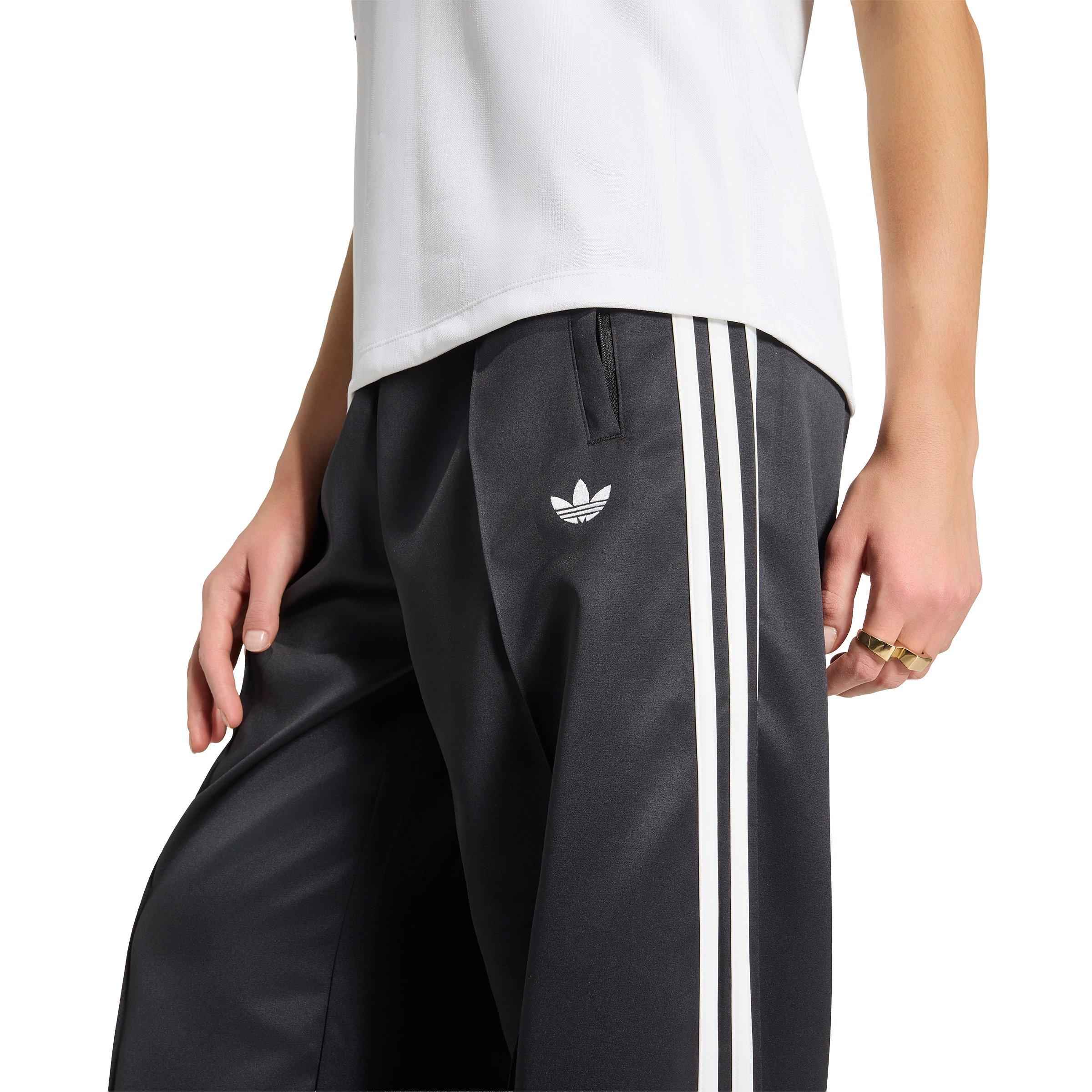 adidas Originals Women's Satin SST Loose Track Pant - Black/White - BLACK/WHITE