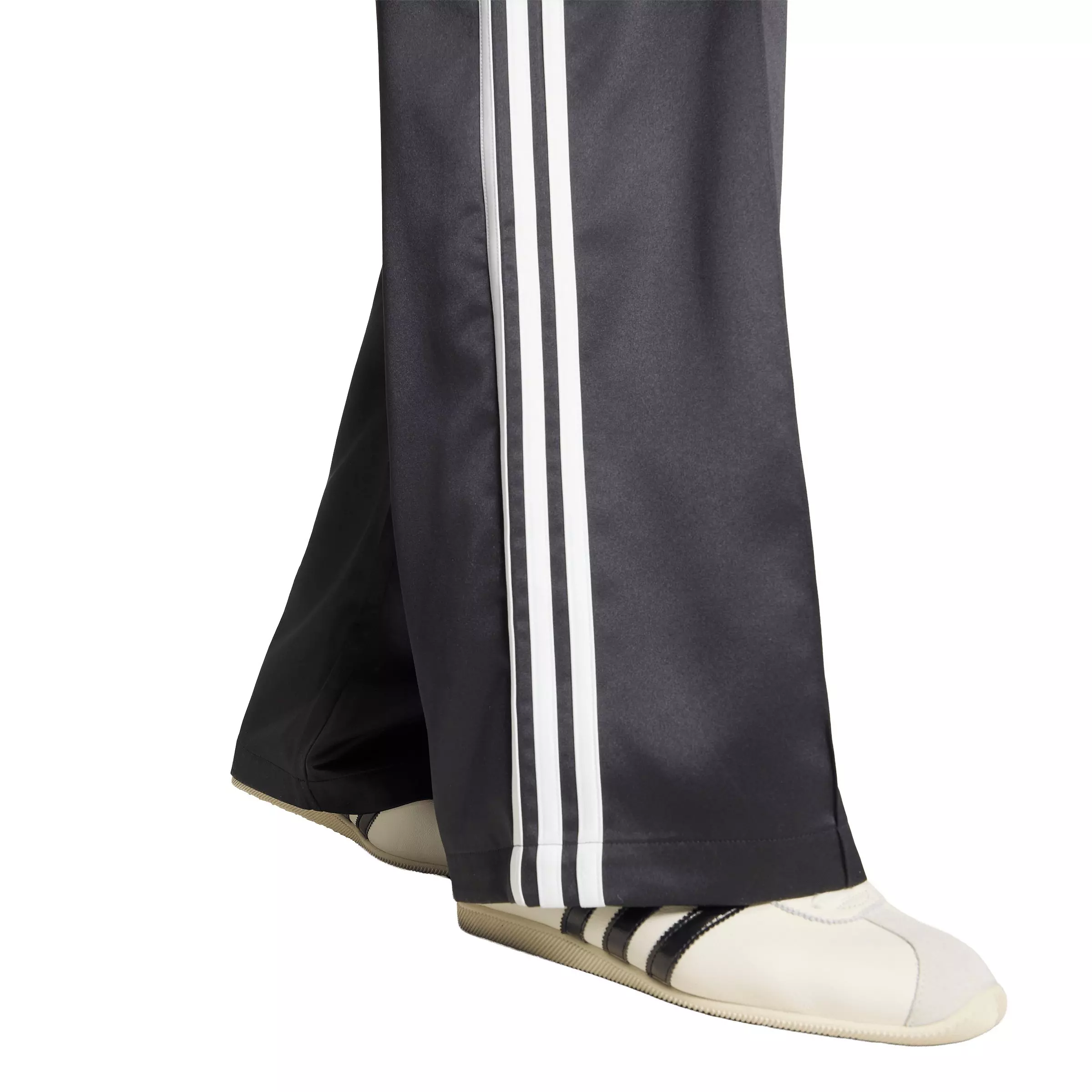 adidas Originals Women's Satin SST Loose Track Pant - Black/White - BLACK/WHITE