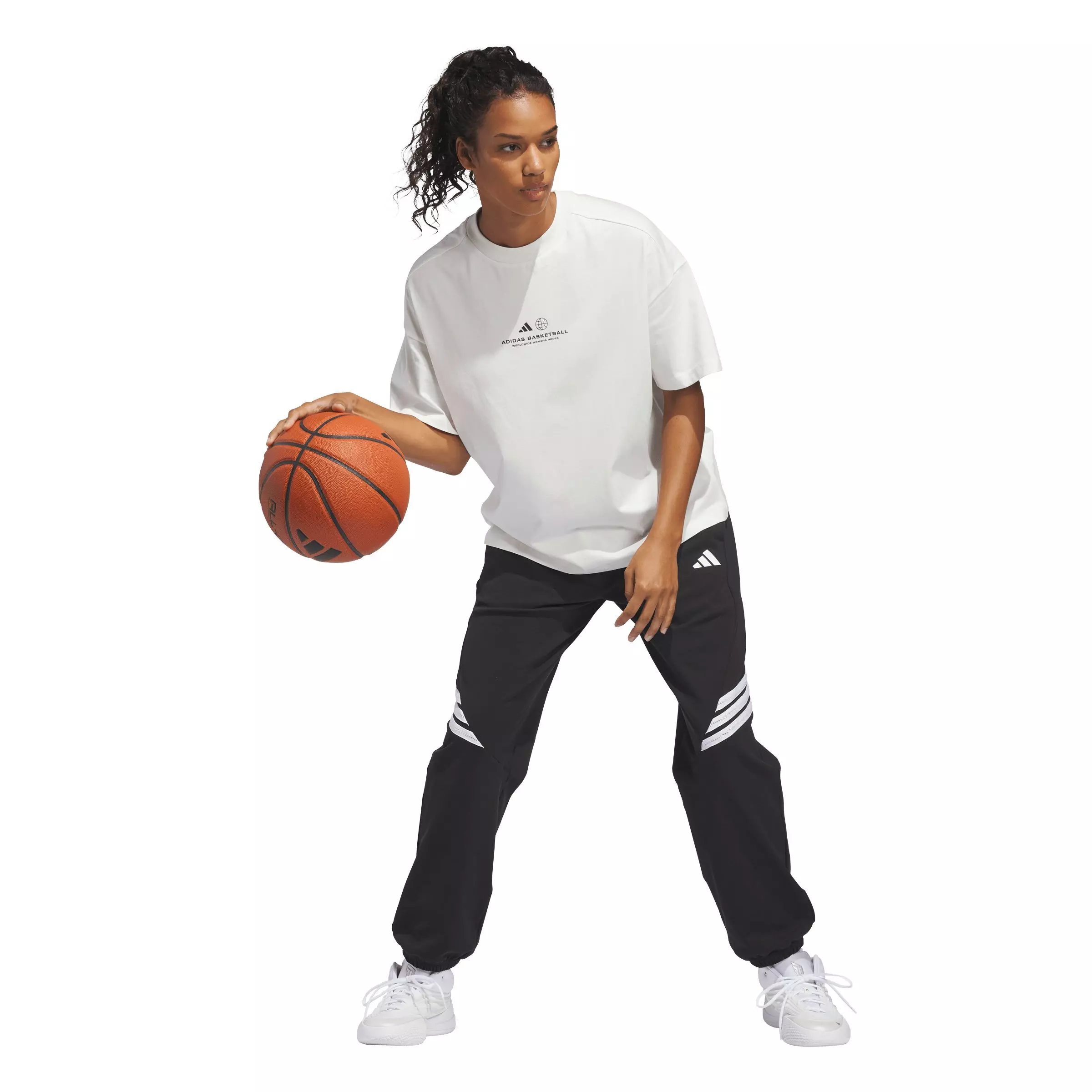 adidas Women's Crazy Warm Fleece Tracksuit Bottoms - Black - BLACK