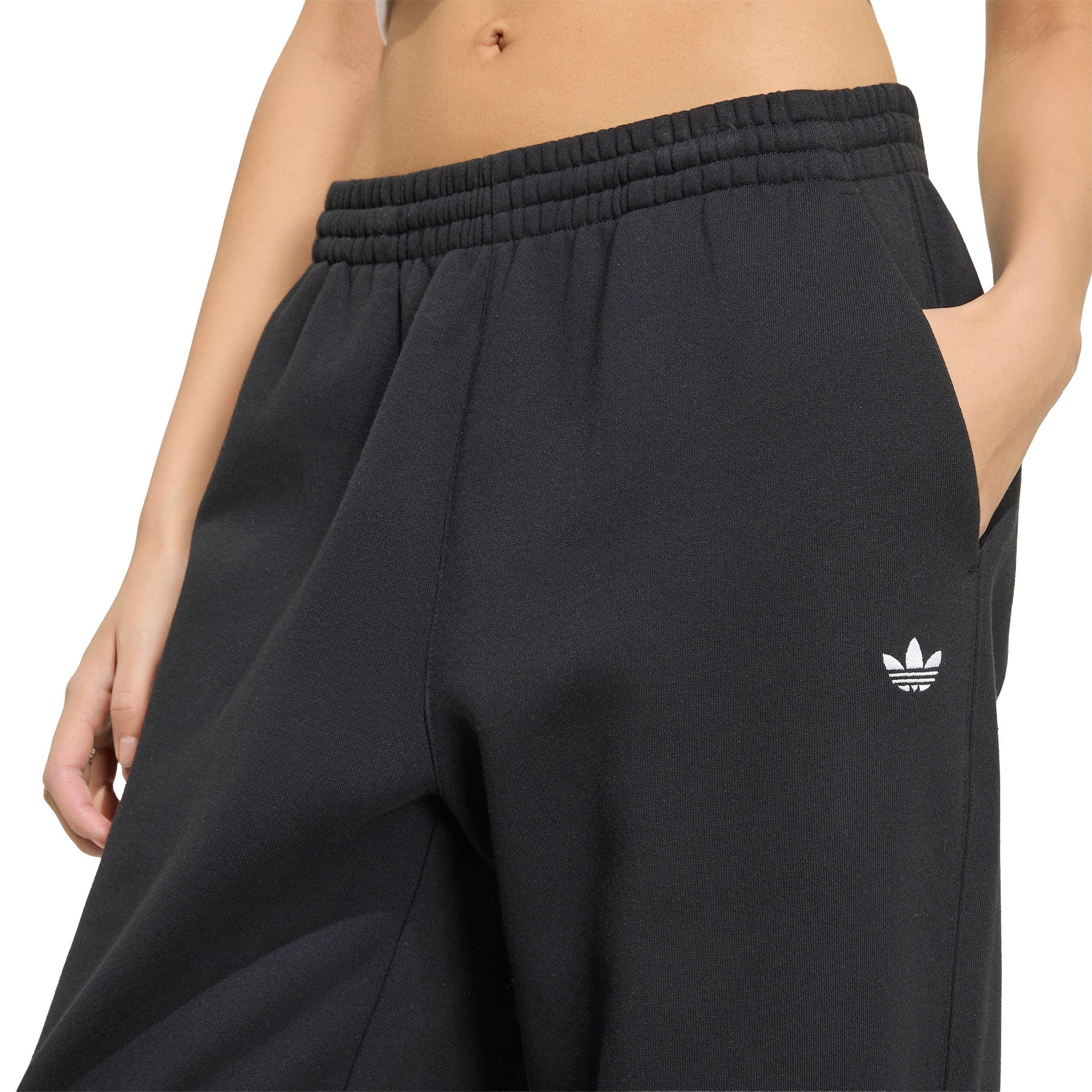adidas Originals Women's Trefoil Essentials Loose Fleece Joggers - Black - BLACK Thumbnail View 3