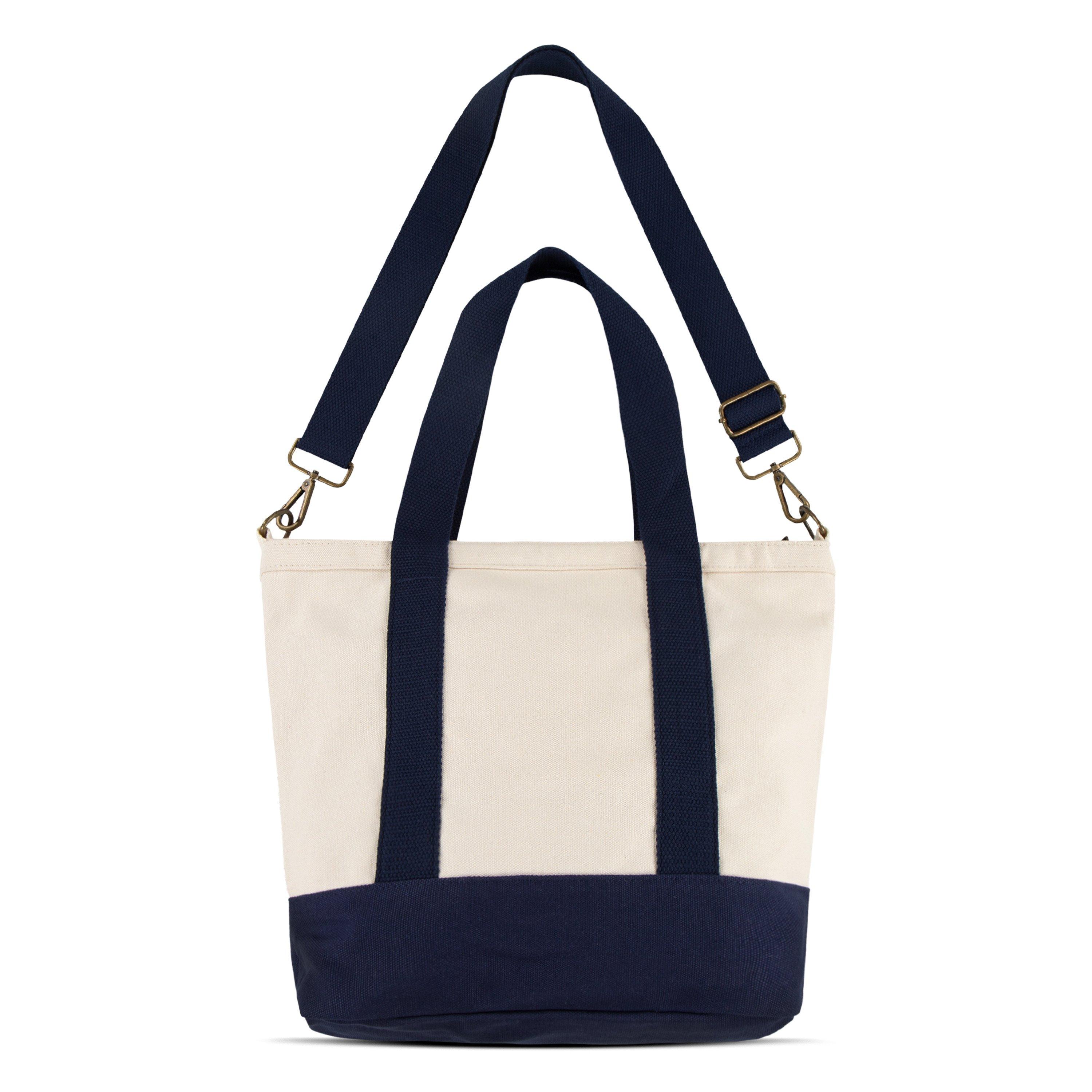 Polo Ralph Lauren Big Pony Player Tote - Beige/Navy - BEIGE/NAVY Thumbnail View 5