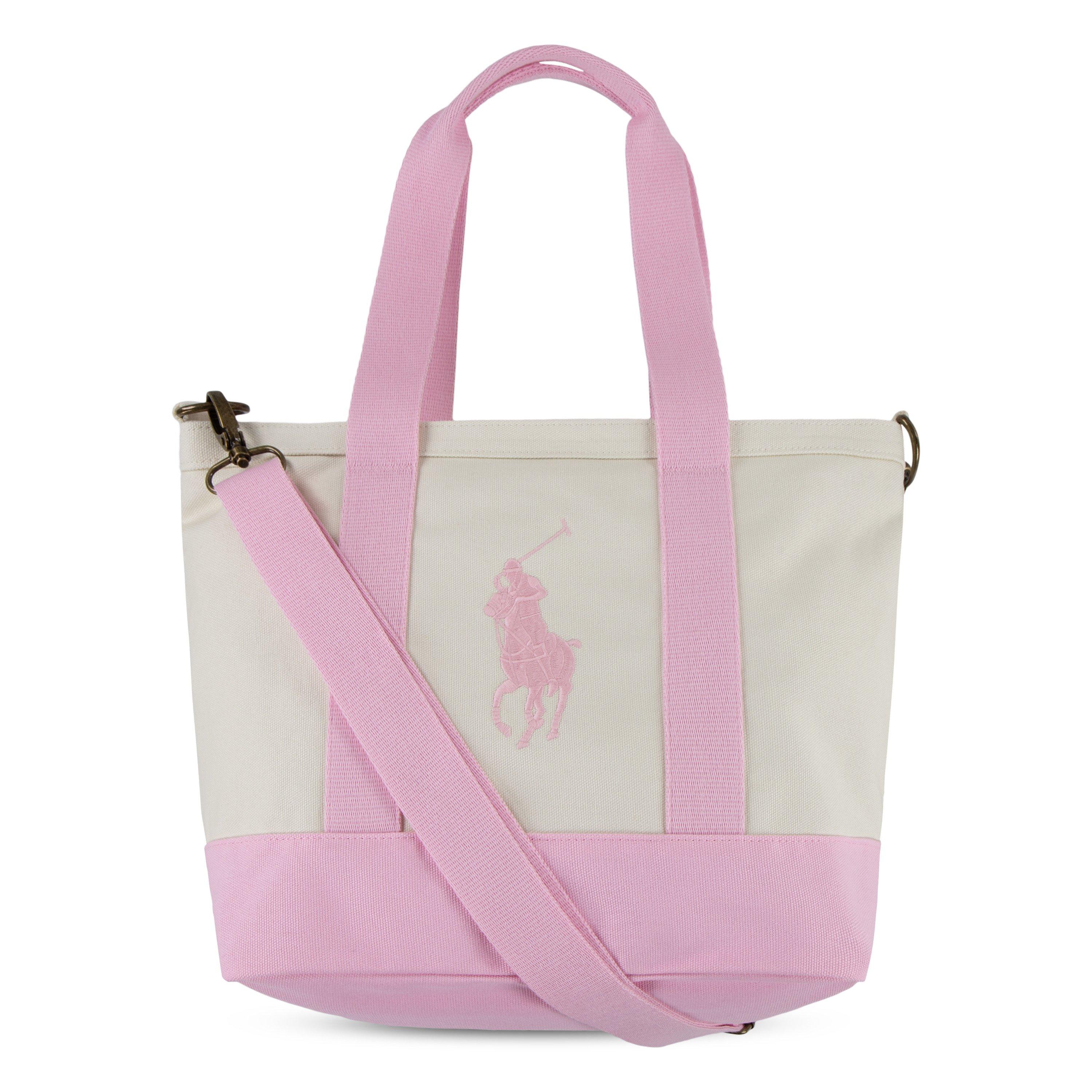 Polo Ralph Lauren Big Pony Player Tote - Beige/Pink - BEIGE/PINK Thumbnail View 1