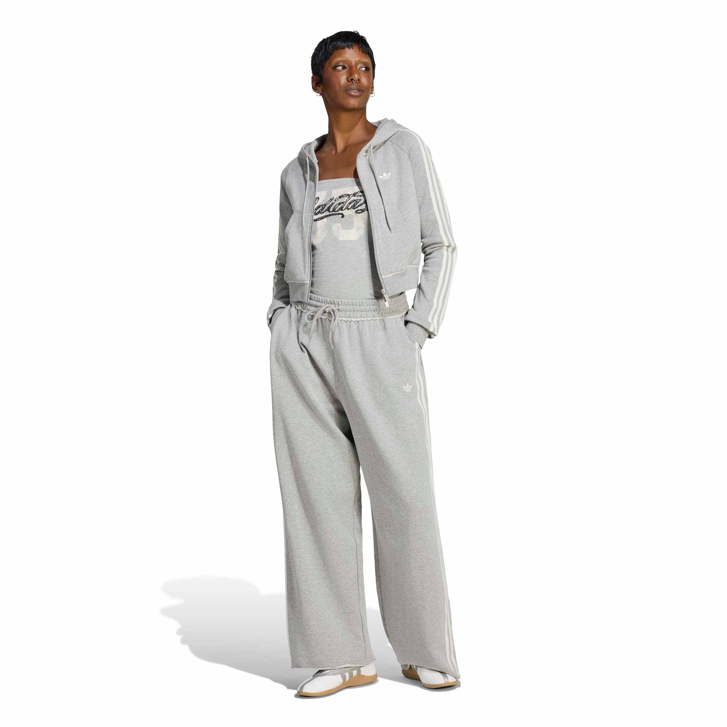 adidas Originals Women's Injection graphic Loose Sweat Joggers - Dk Grey - DK GREY
