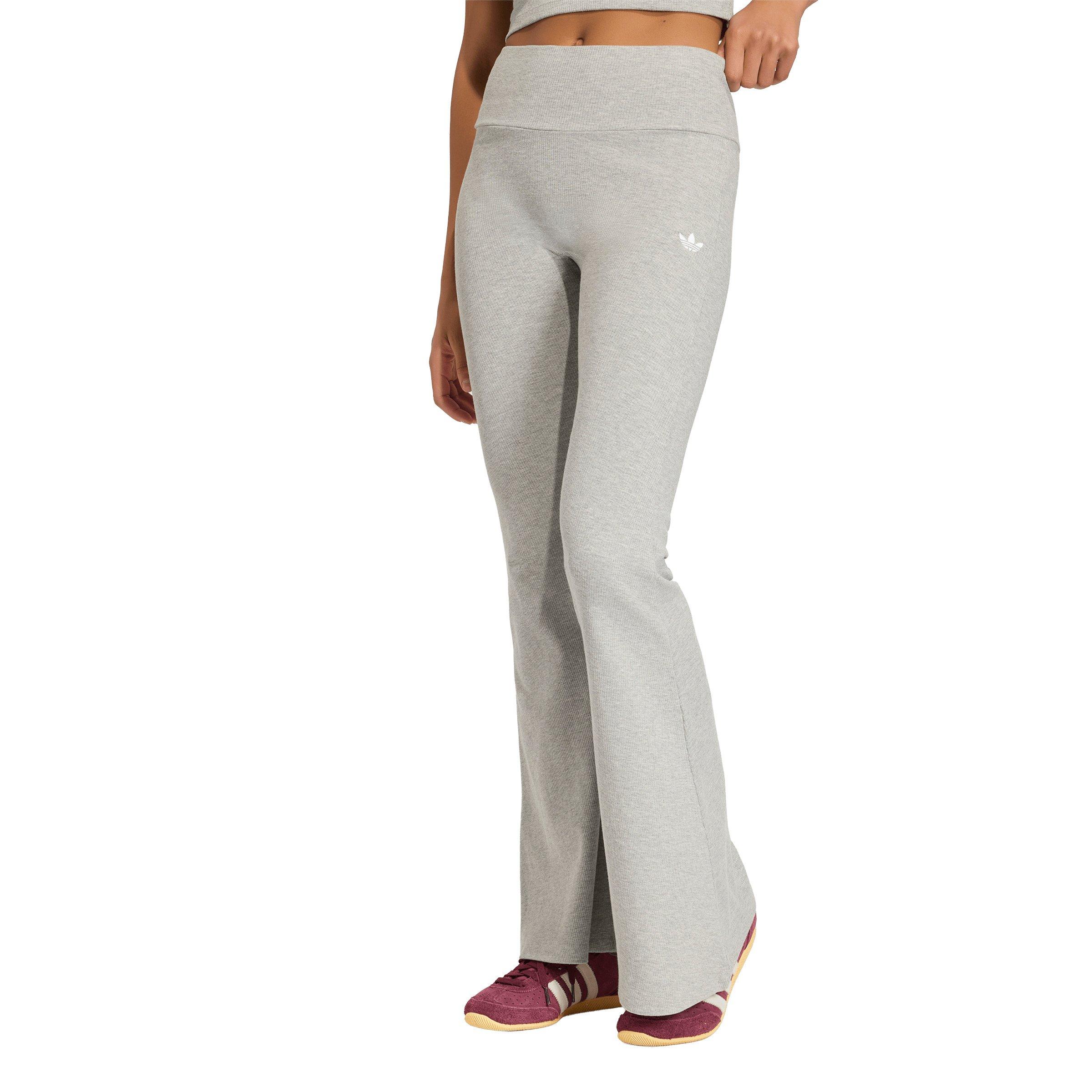 adidas Originals Women's Essentials Rib Flared Leggings - Grey - GREY Thumbnail View 1