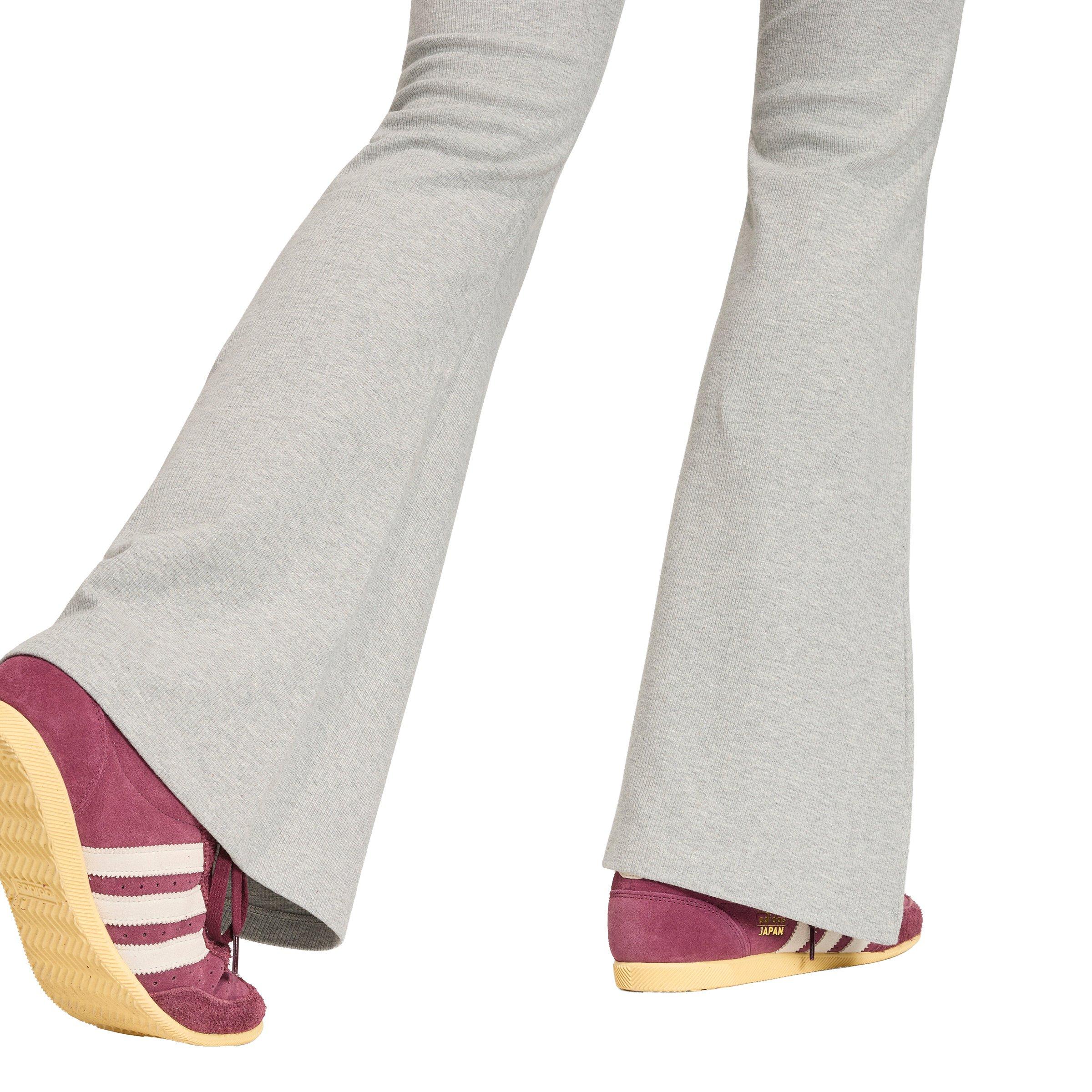 adidas Originals Women's Essentials Rib Flared Leggings - Grey - GREY Thumbnail View 4