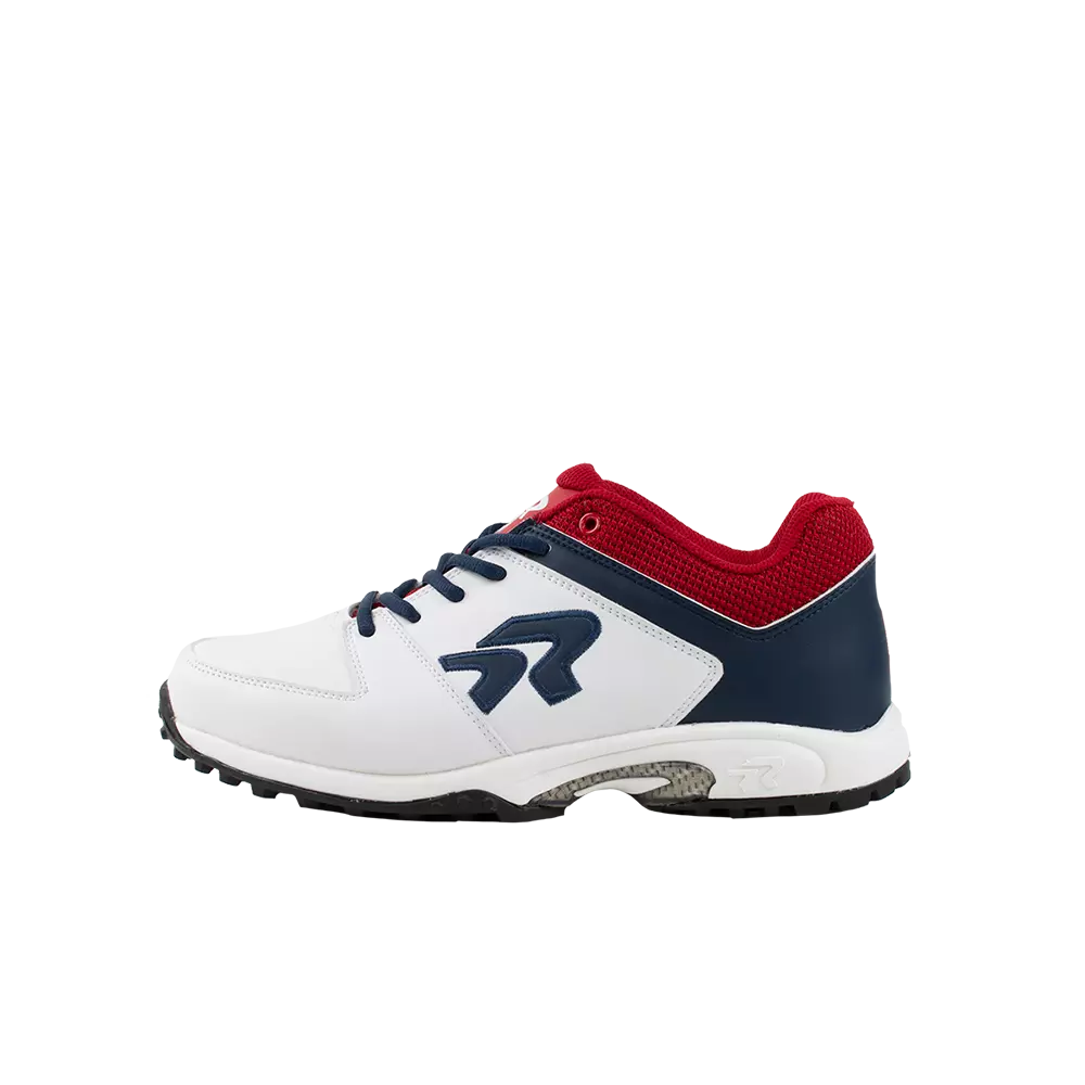 RIP-IT Ringor Spirit V Turf "White/Navy/Red" Women's Softball Cleat - WHITE/NAVY/RED