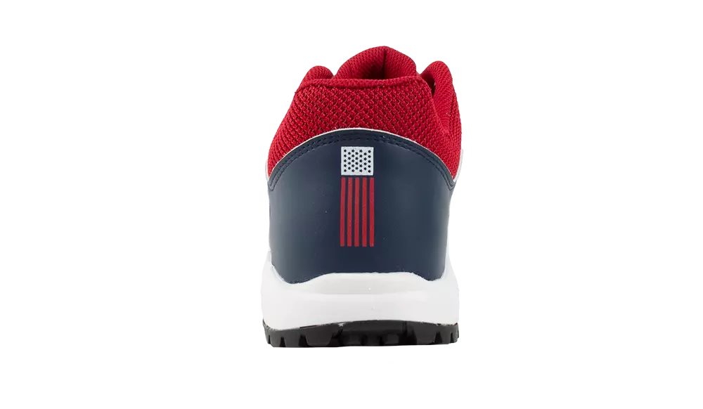 RIP-IT Ringor Spirit V Turf "White/Navy/Red" Women's Softball Cleat - WHITE/NAVY/RED