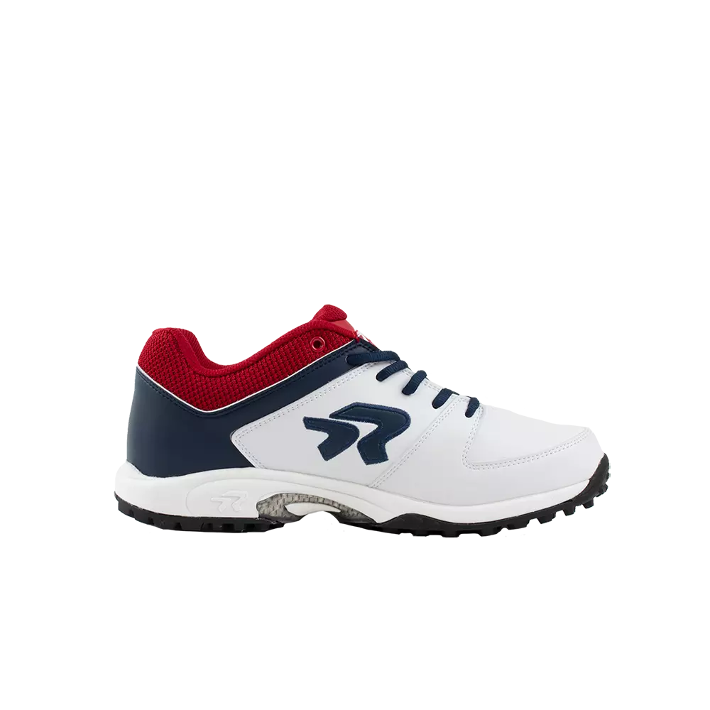 RIP-IT Ringor Spirit V Turf "White/Navy/Red" Women's Softball Cleat - WHITE/NAVY/RED