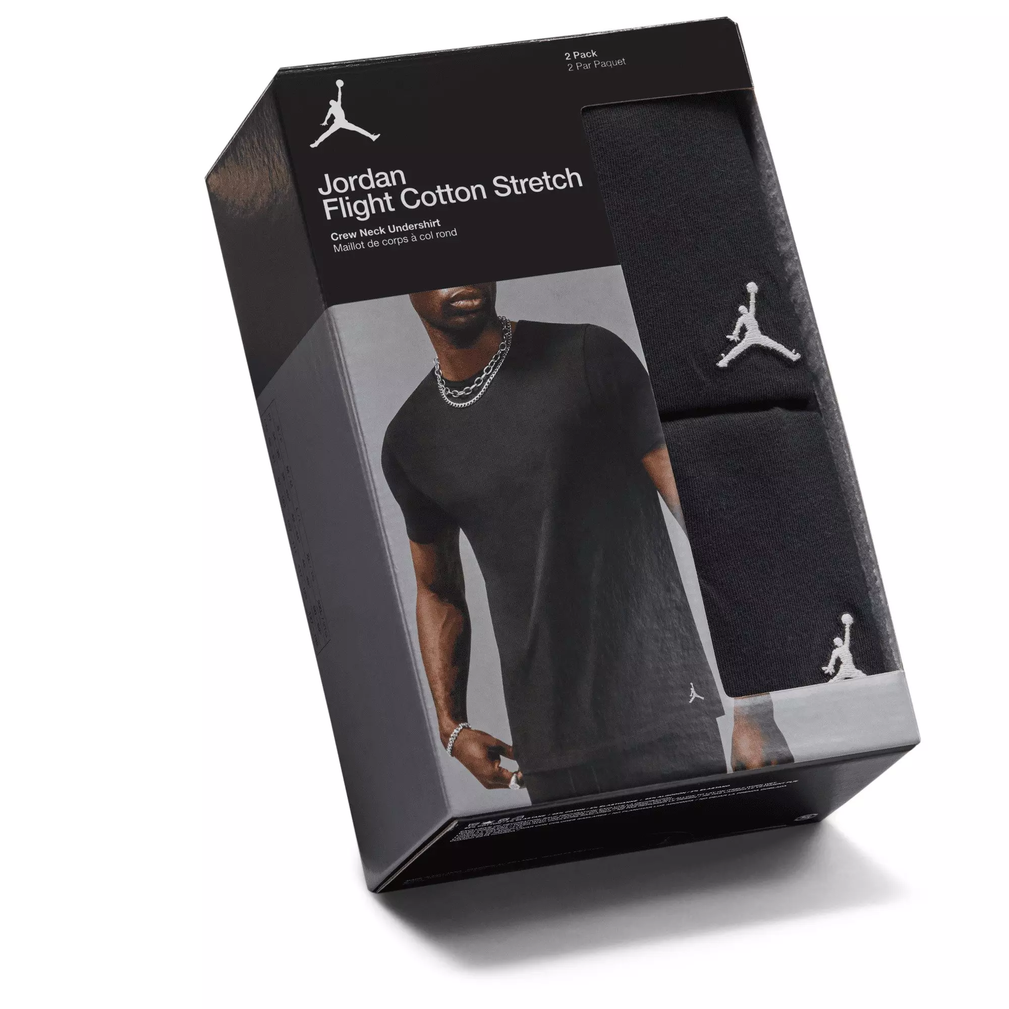 Jordan Men's Flight Base 2-Pack T-Shirts -Black - BLACK