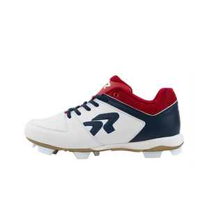 RIP-IT Ringor Flite American Spirit "White/Navy/Red" Women's Softball Cleat