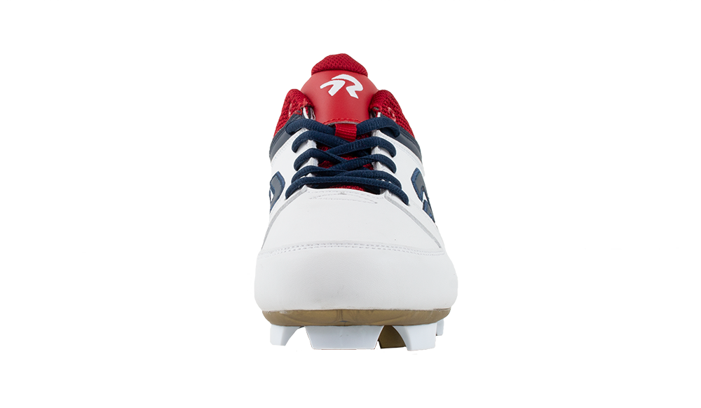 RIP-IT Ringor Flite American Spirit "White/Navy/Red" Women's Softball Cleat - WHITE/NAVY/RED Thumbnail View 3