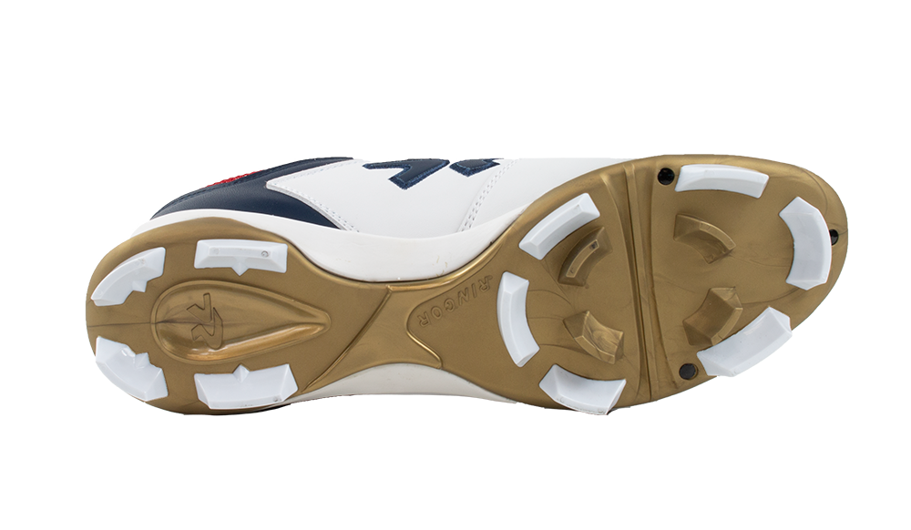 RIP-IT Ringor Flite American Spirit "White/Navy/Red" Women's Softball Cleat - WHITE/NAVY/RED Thumbnail View 5