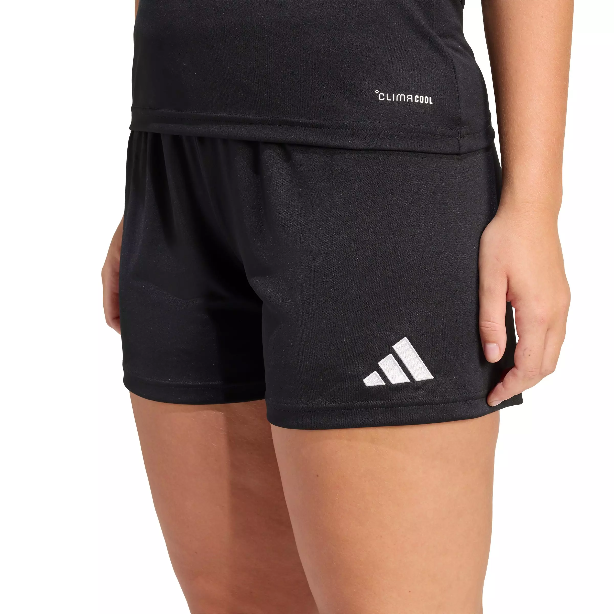 adidas Women's Entrada 26 Soccer Shorts - Black/White - BLACK/WHITE