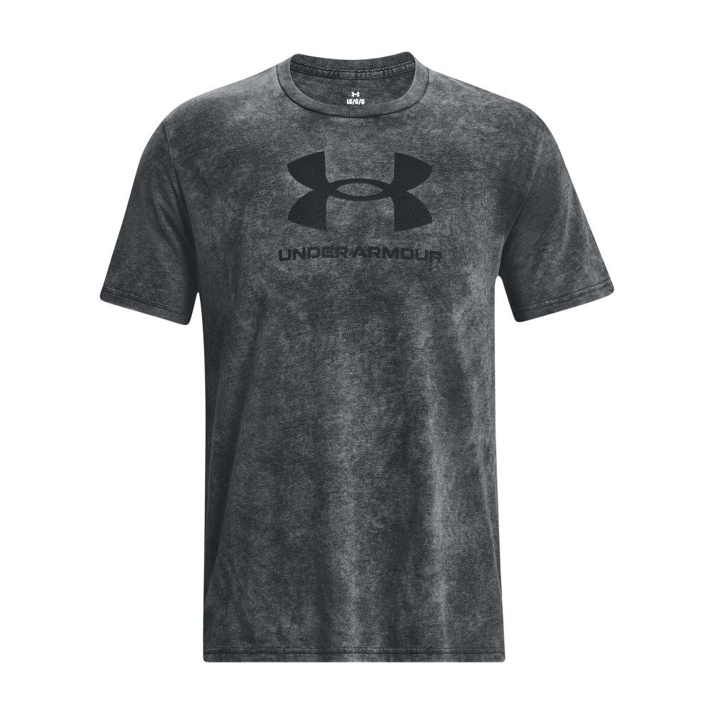 Under Armour Men's Wash Tonal Sportstyle Short Sleeve Shirt - BLACK Thumbnail View 5