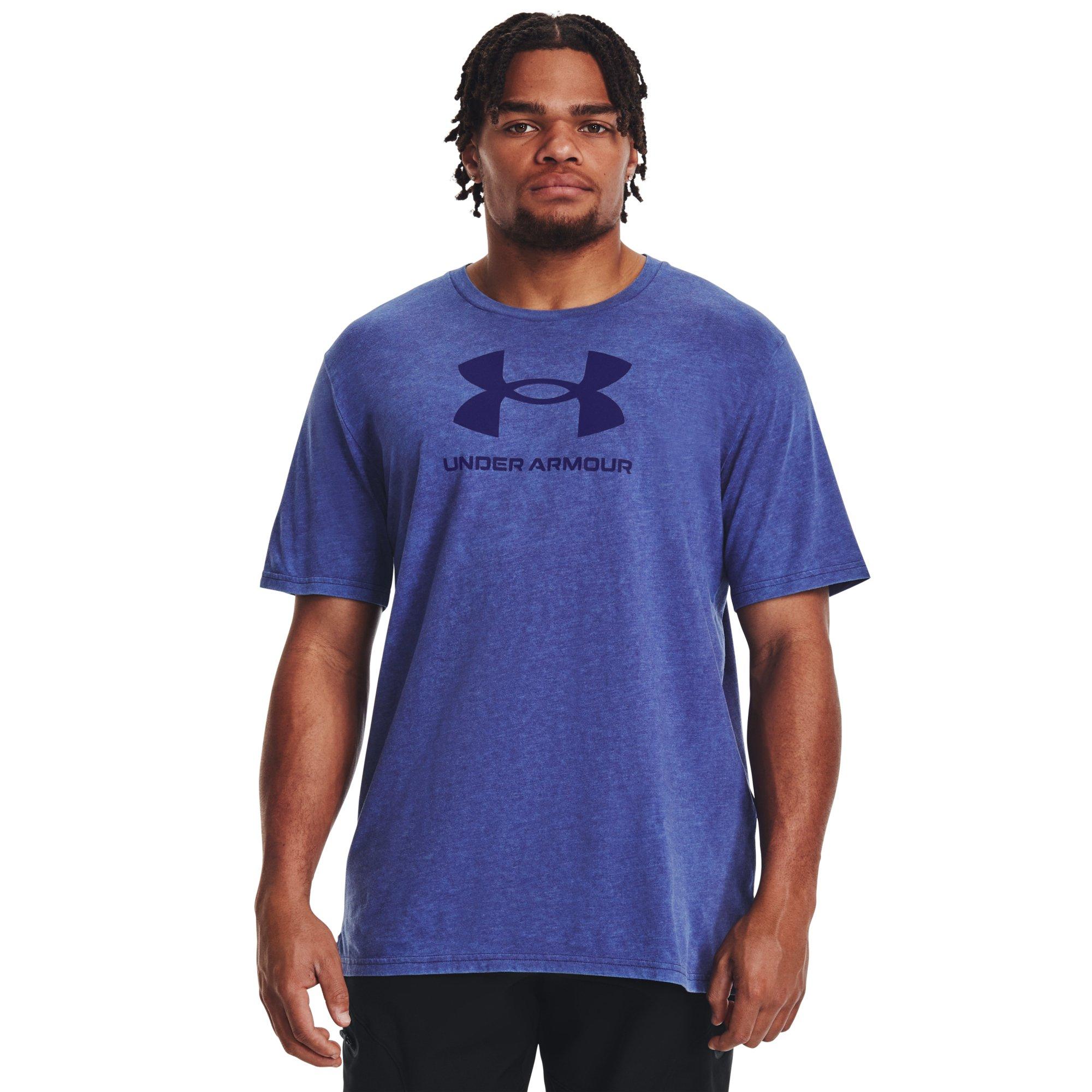 Under Armour Men's Wash Tonal Sportstyle Short Sleeve Shirt - BLUE Thumbnail View 1
