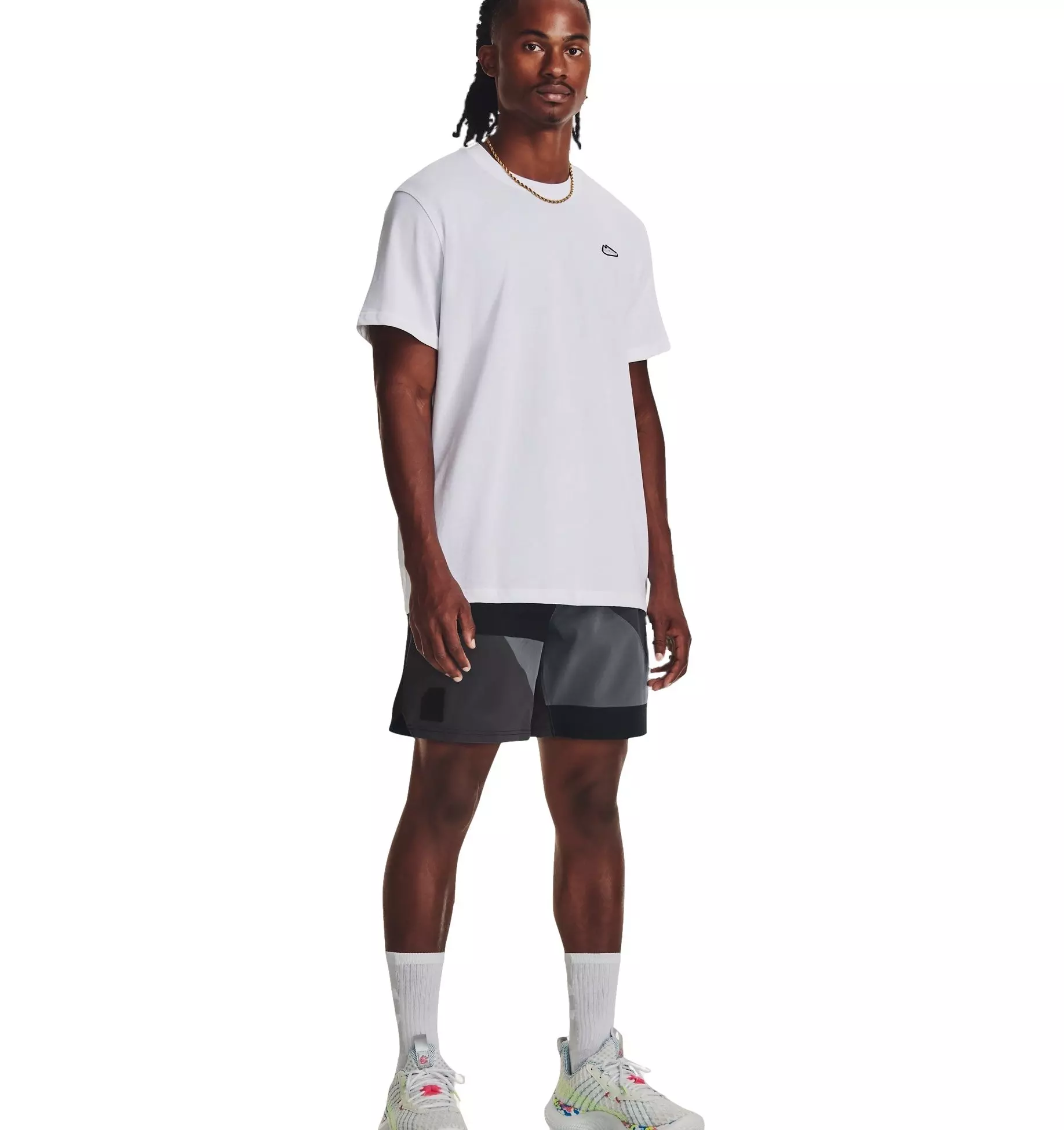 Under Armour Men's Curry Woven 7" Shorts - Black/Grey - BLACK/GREY