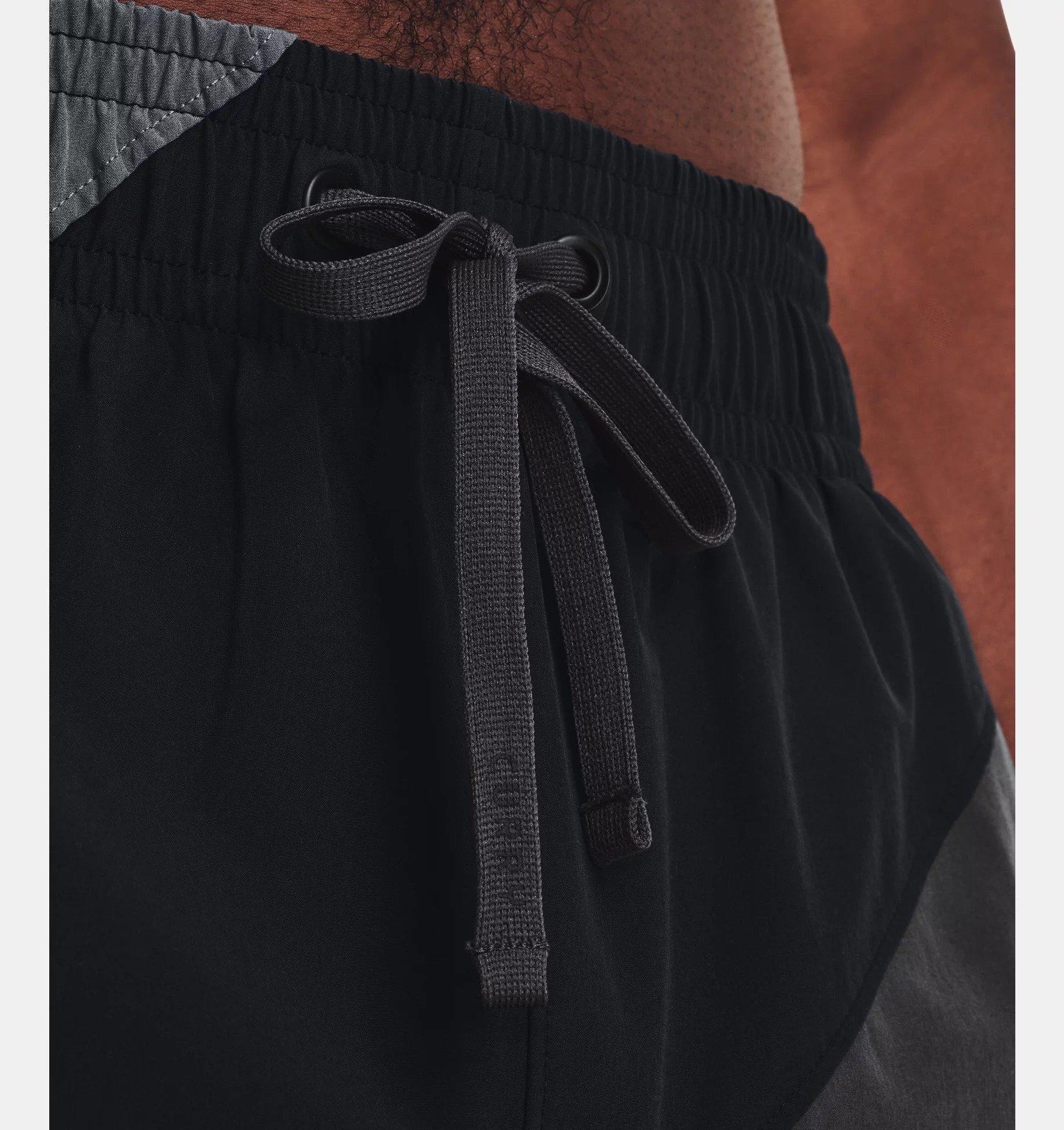 Under Armour Men's Curry Woven 7" Shorts - Black/Grey - BLACK/GREY Thumbnail View 4