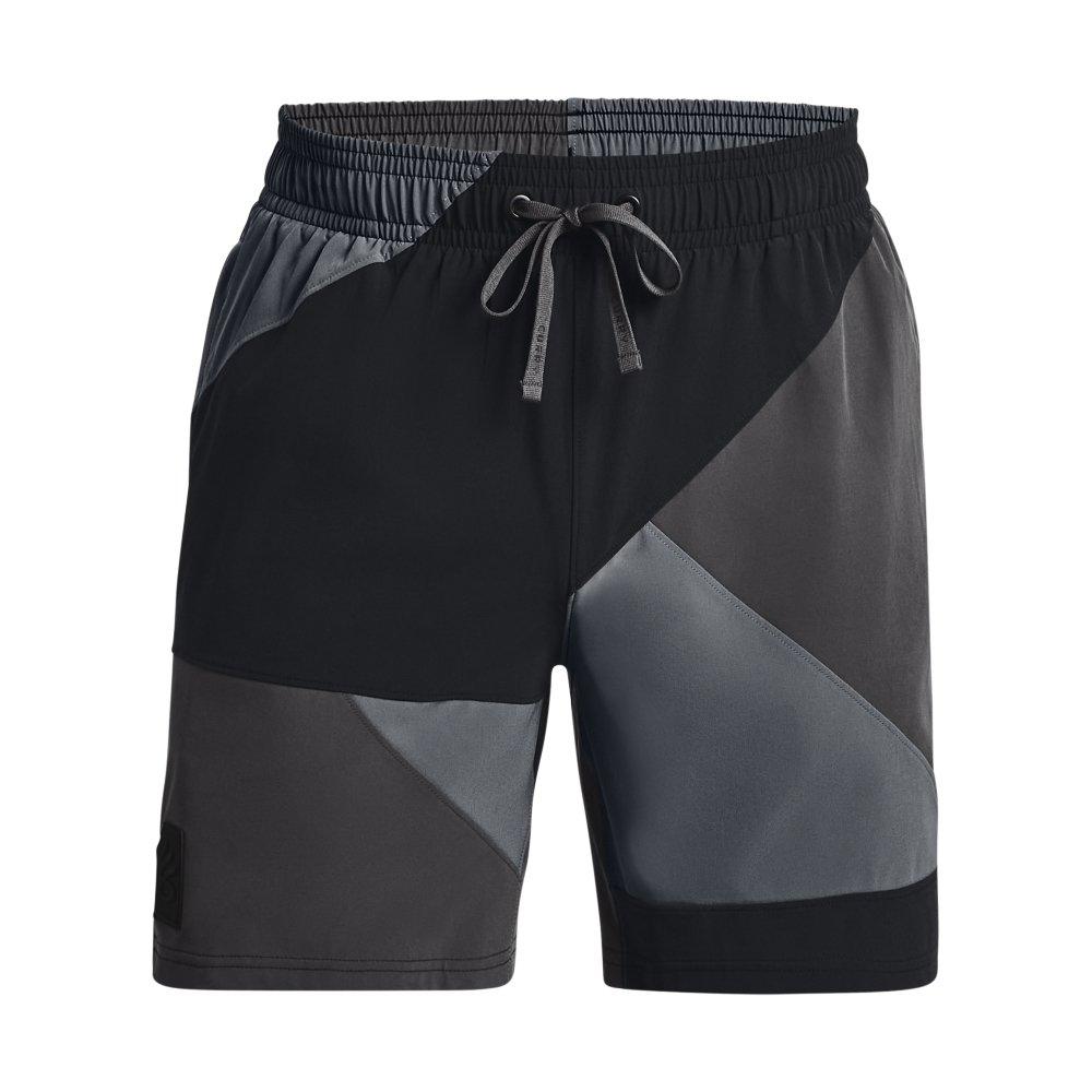 Under Armour Men's Curry Woven 7" Shorts - Black/Grey - BLACK/GREY Thumbnail View 5