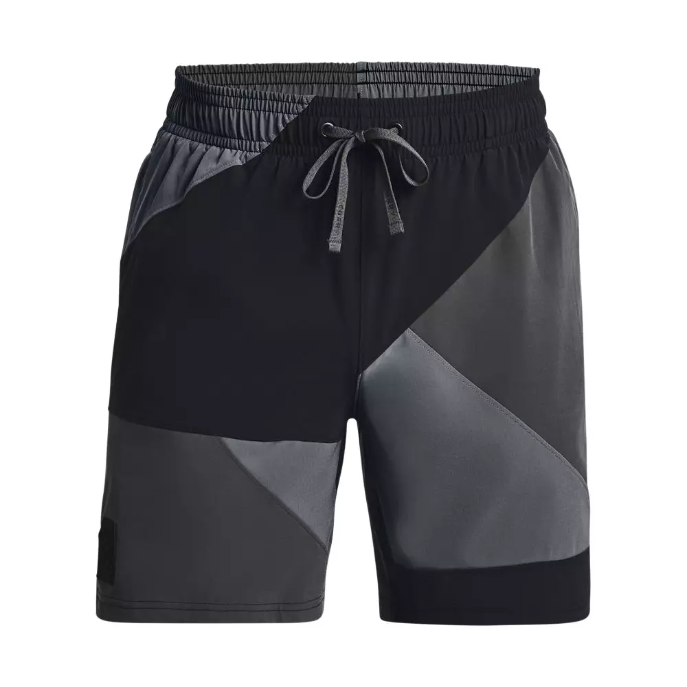 Under Armour Men's Curry Woven 7" Shorts - Black/Grey - BLACK/GREY