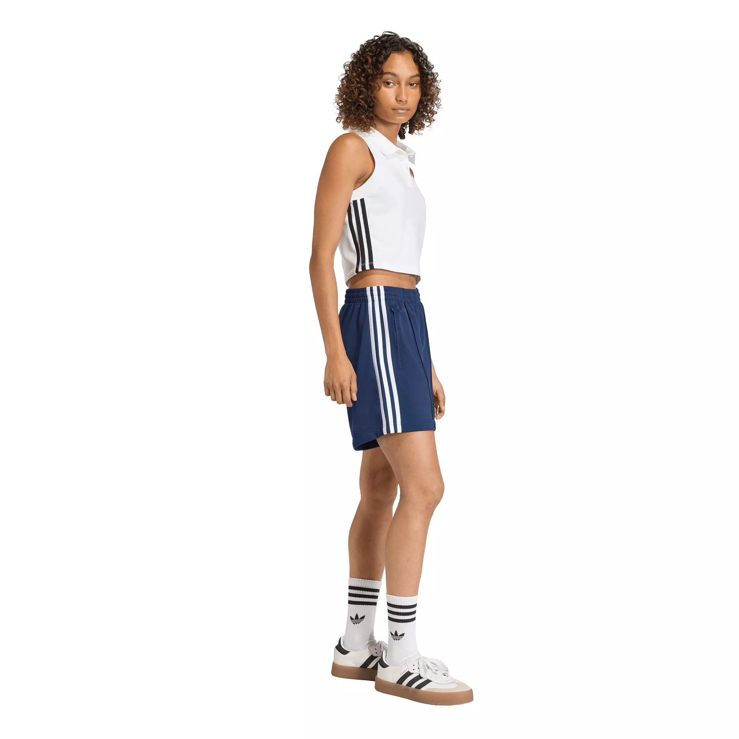 adidas Originals Women's Firebird Classic Shorts - Navy/White - NAVY/WHITE