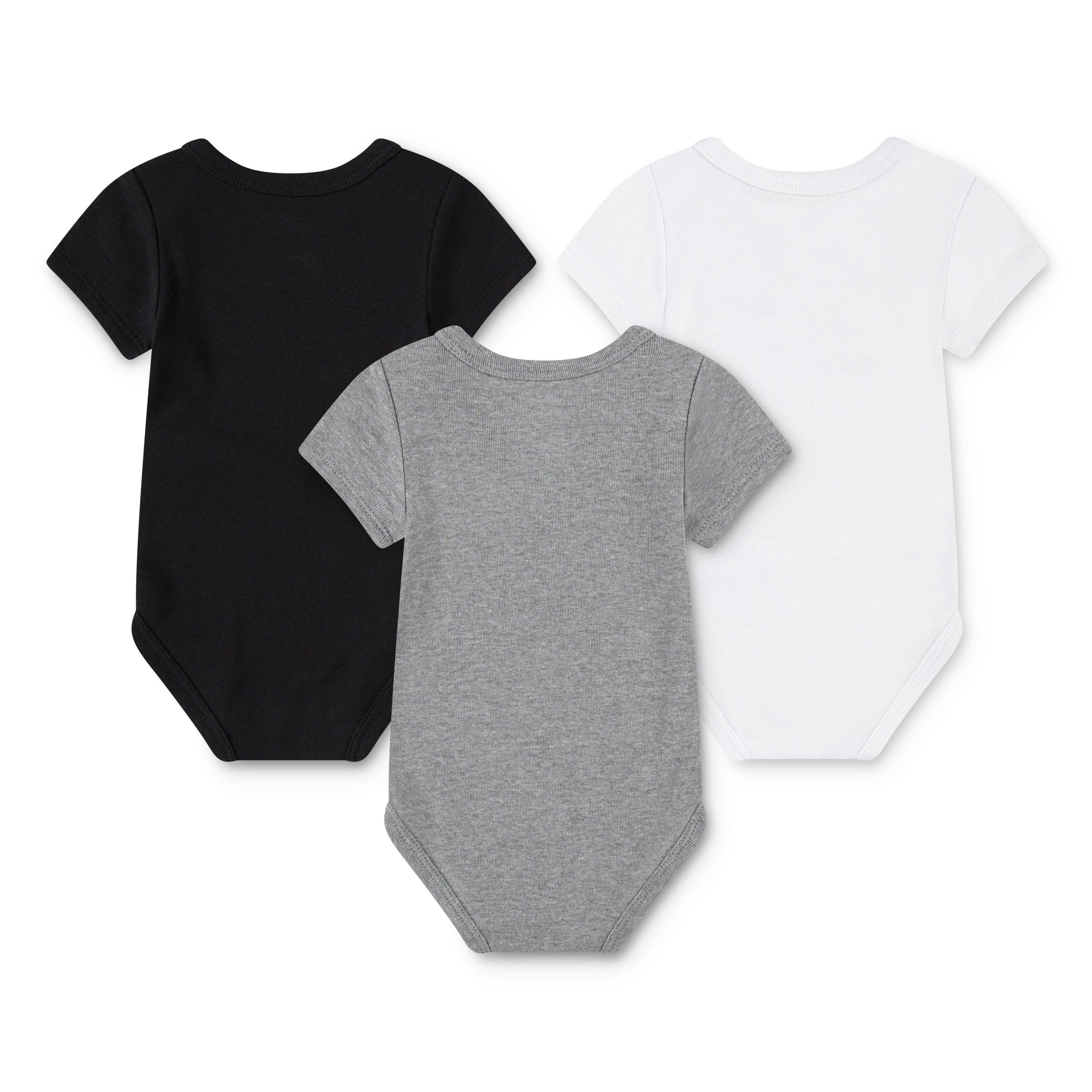 Nike Mini Me 3-Pack Infant Black/White/Grey Bodysuits
