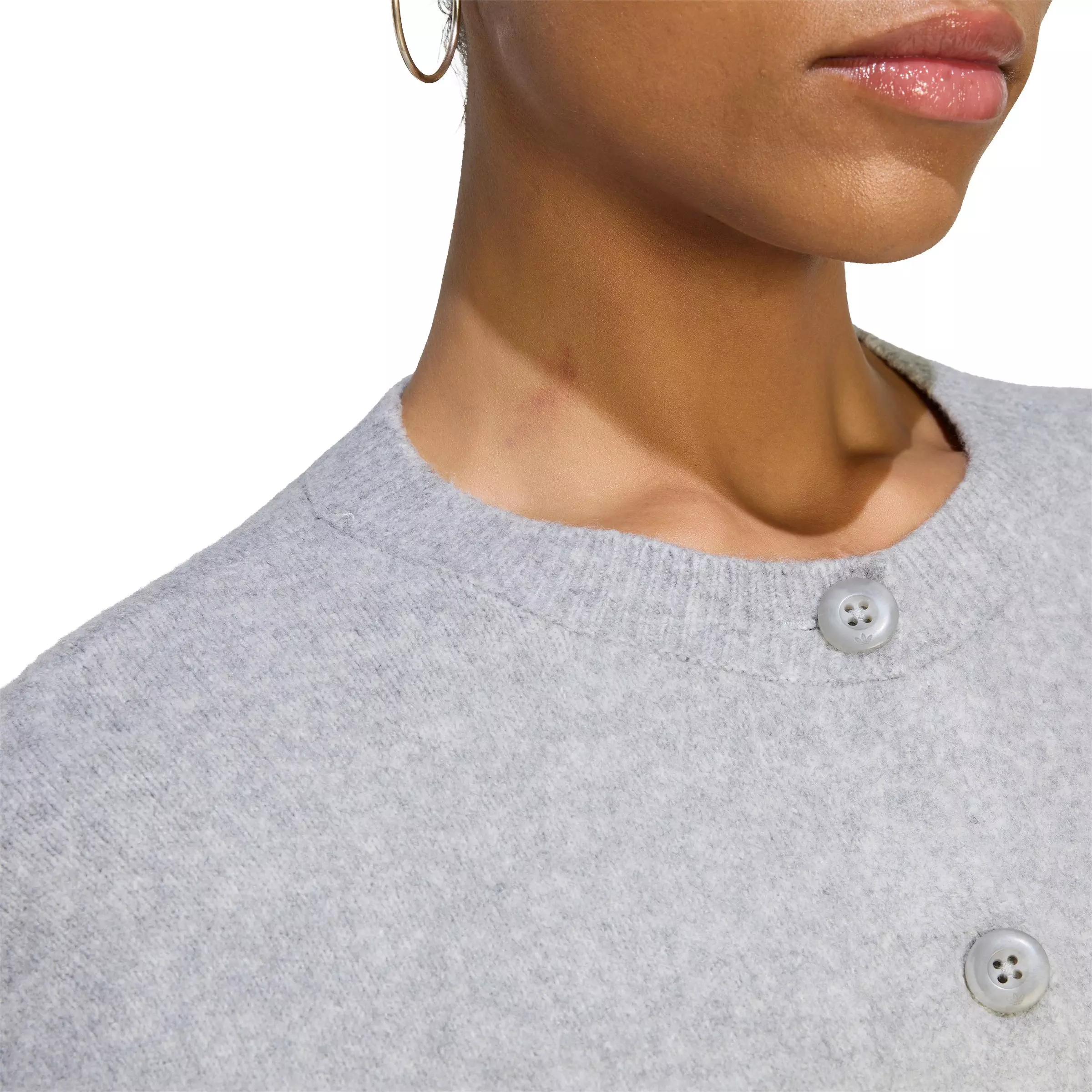 adidas Originals Women's Essentials Knit Cardigan - Grey - GREY