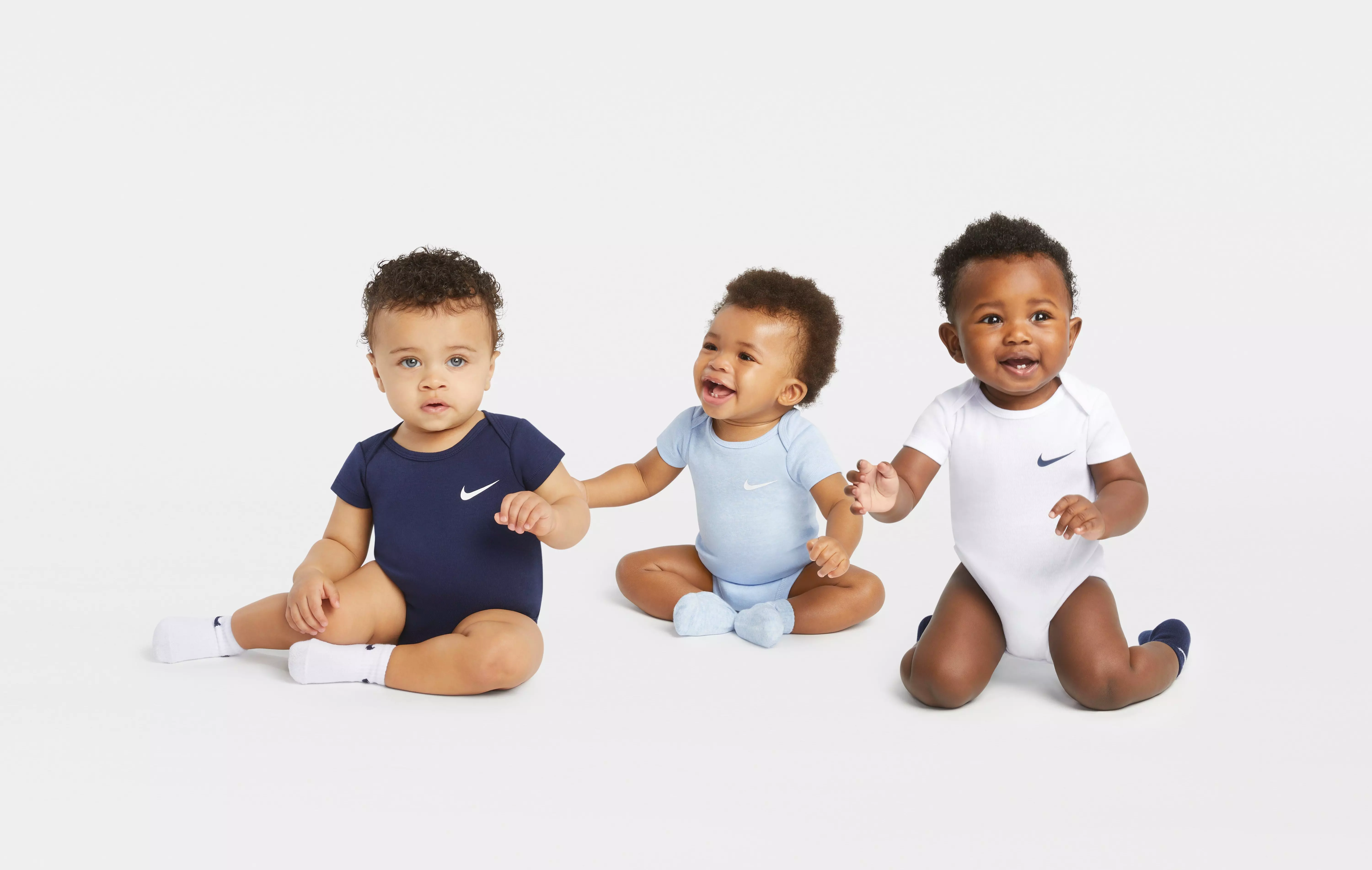 Nike Infant Mini Me 3-Pack Bodysuits -Navy/Blue/White - NAVY/BLUE/WHITE