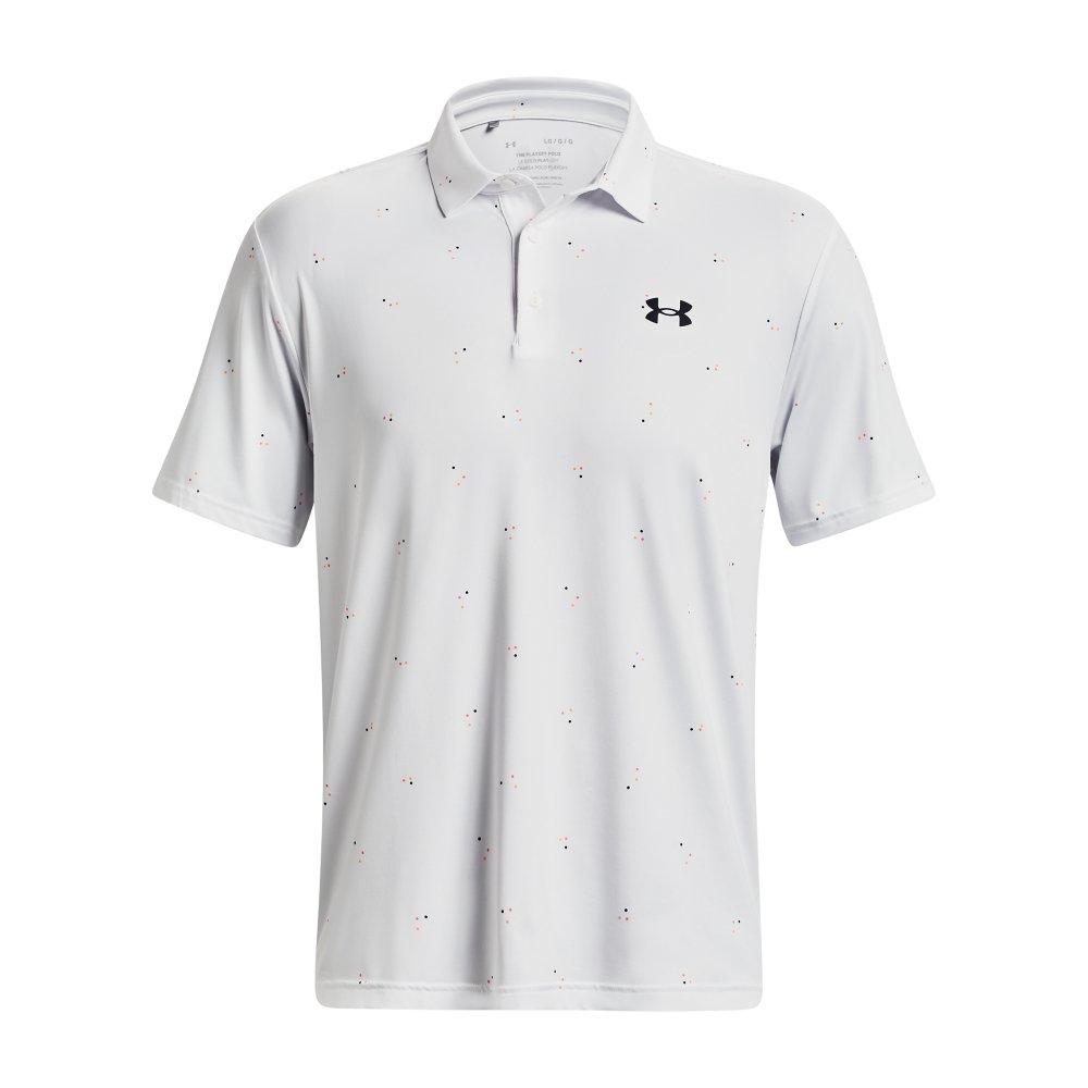 Under Armour Men's Playoff 3.0 Printed Polo - WHITE/PINK Thumbnail View 1