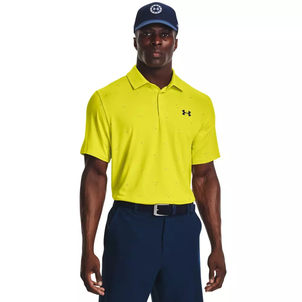 Under Armour Men's Playoff 3.0 Printed Polo - YELLOW/WHITE