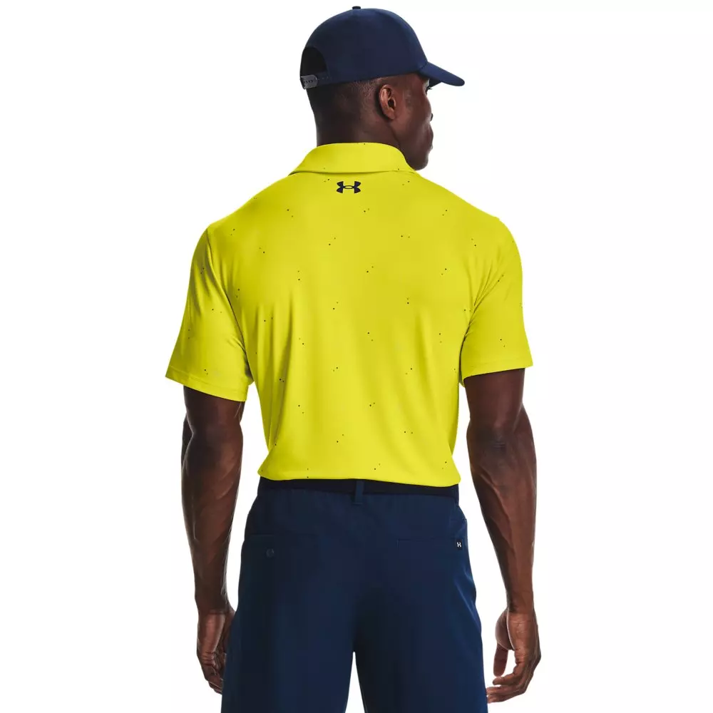 Under Armour Men's Playoff 3.0 Printed Polo - YELLOW/WHITE