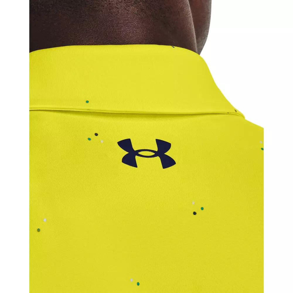 Under Armour Men's Playoff 3.0 Printed Polo - YELLOW/WHITE