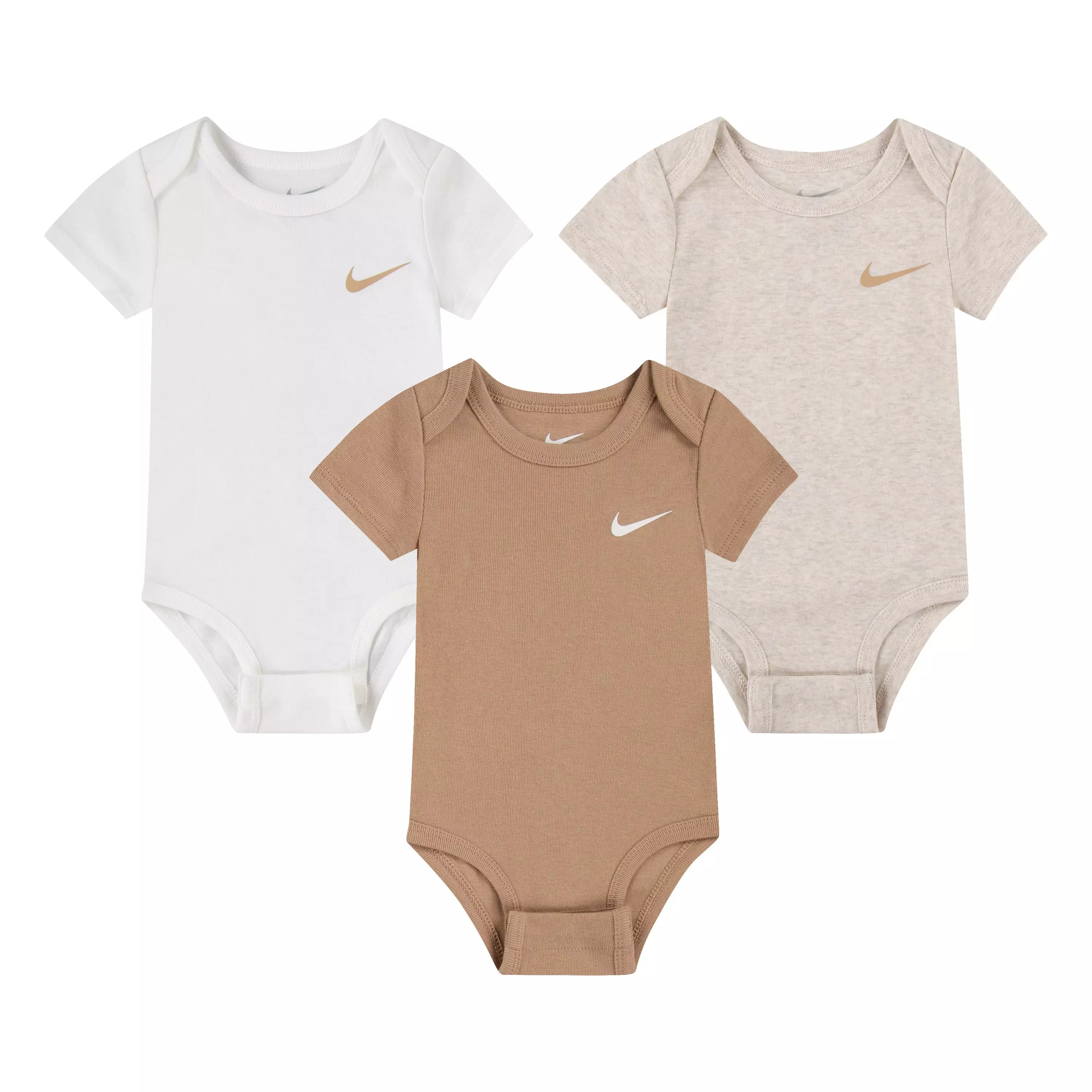 Nike Infant Mini Me 3-Pack Bodysuits - Brown - BROWN