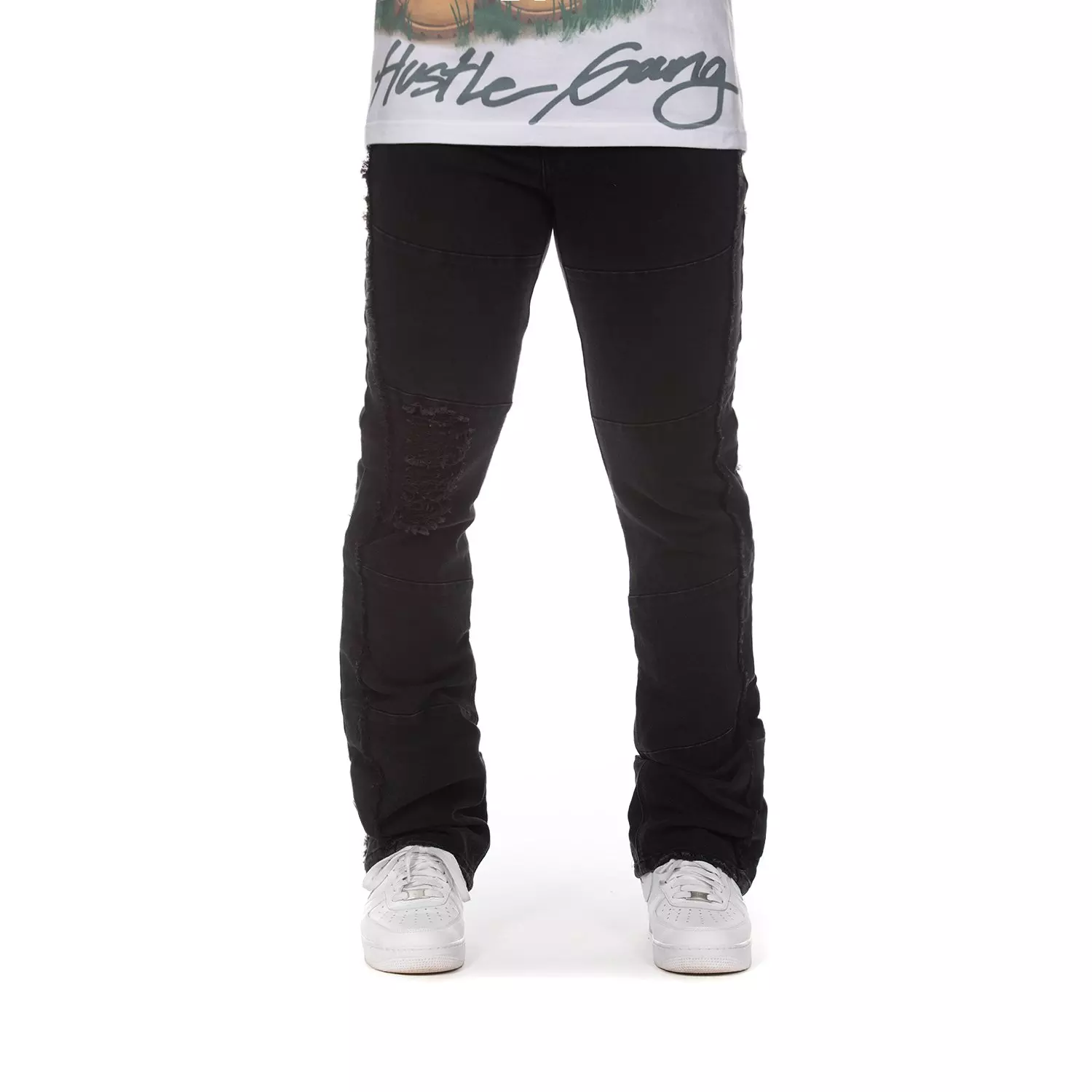 Hustle Gang Men's Ranger Jeans-Black - BLACK