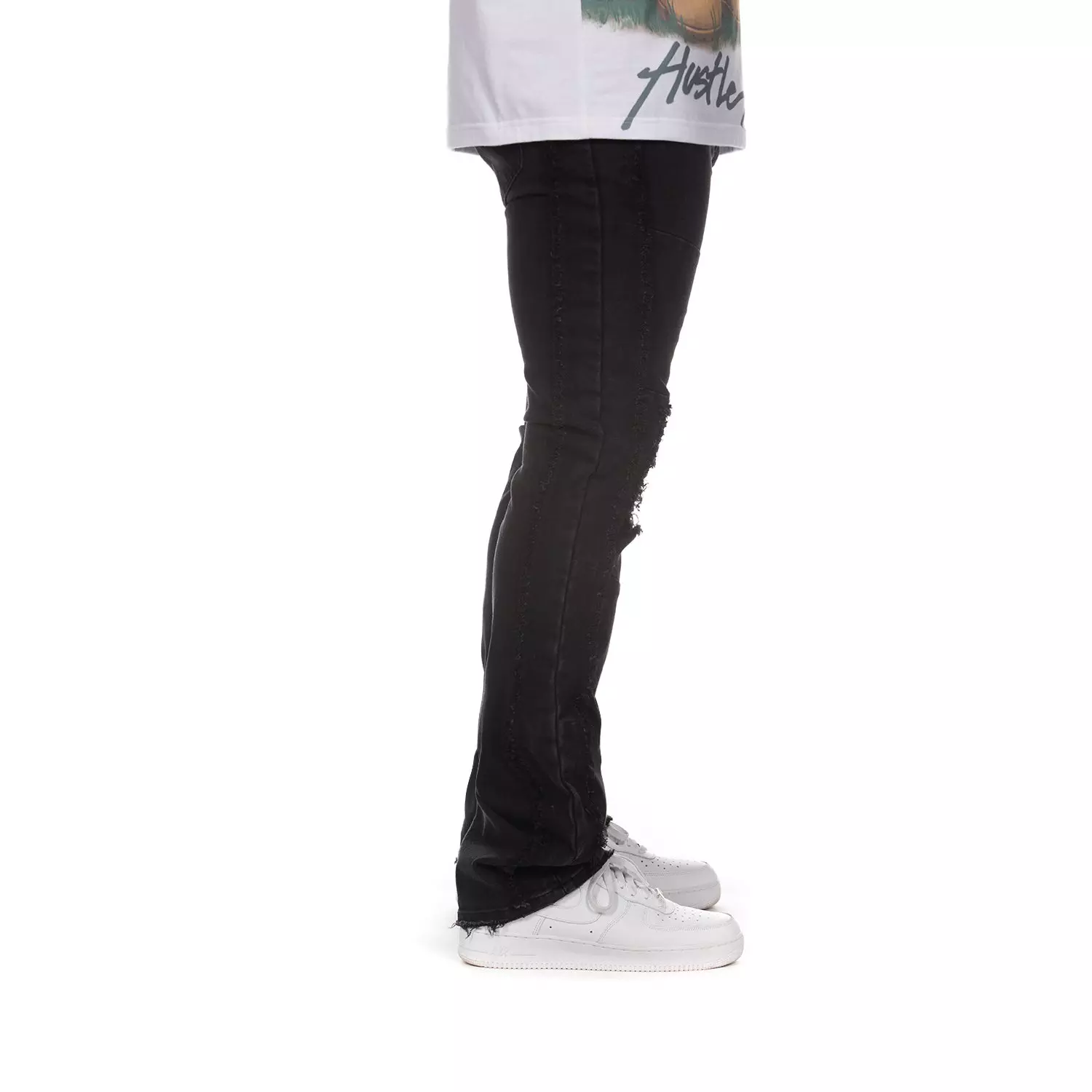 Hustle Gang Men's Ranger Jeans-Black - BLACK