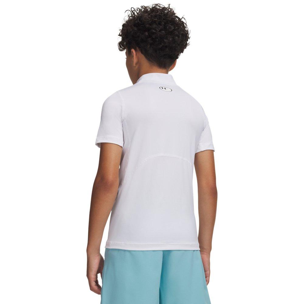 Under Armour HeatGear Mock Big Boys' White Short Sheeve Shirt